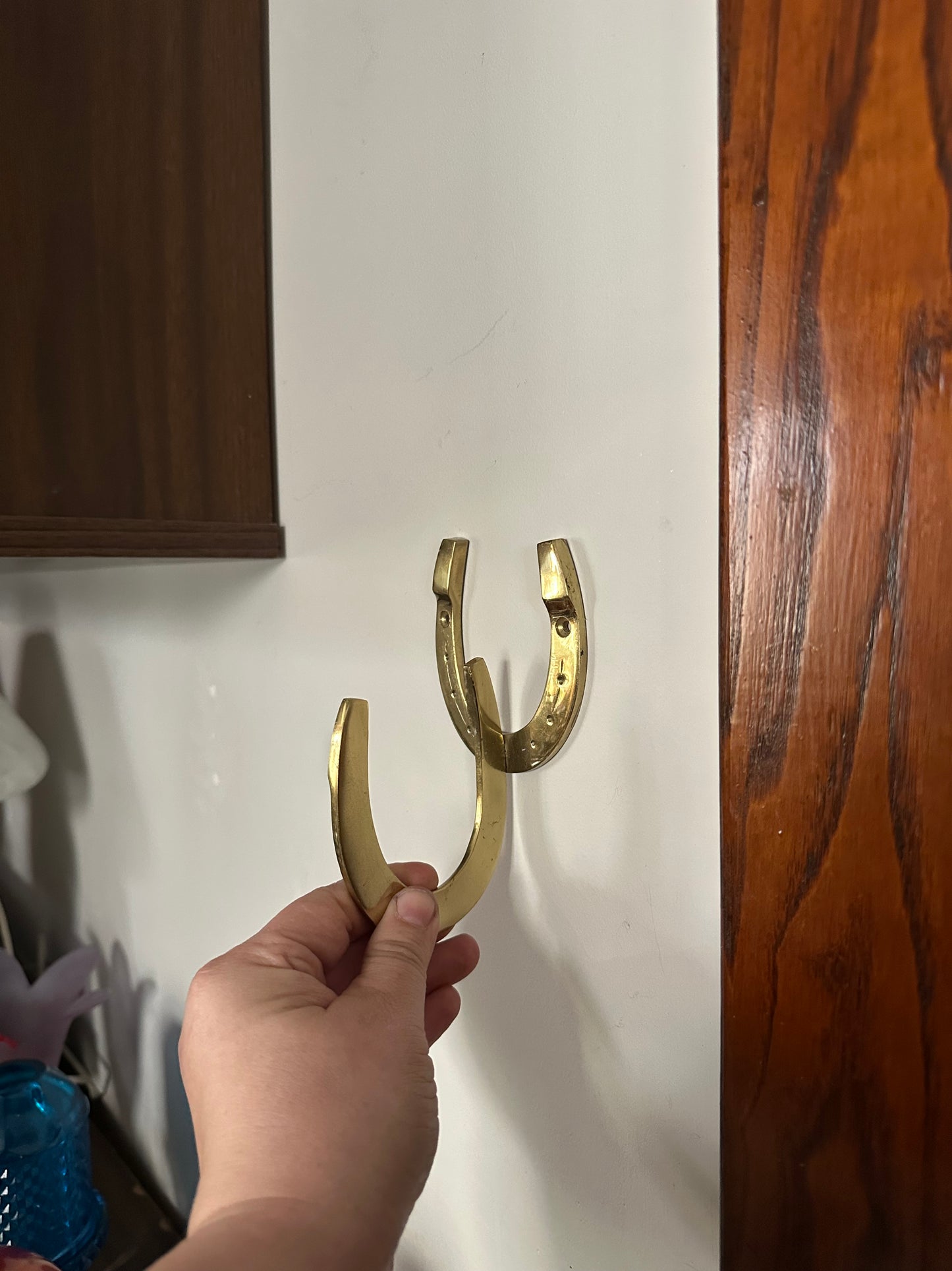 Vintage Double Horseshoe Wall Hook For Coats Etc.