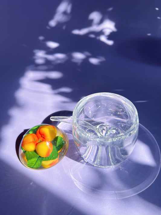 Vintage Lucite Acrylic Dome Lid Marmalade Preserve Pot With Spoon