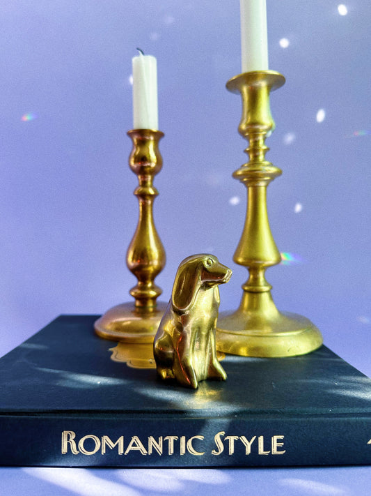 Vintage Brass Dog Figurine