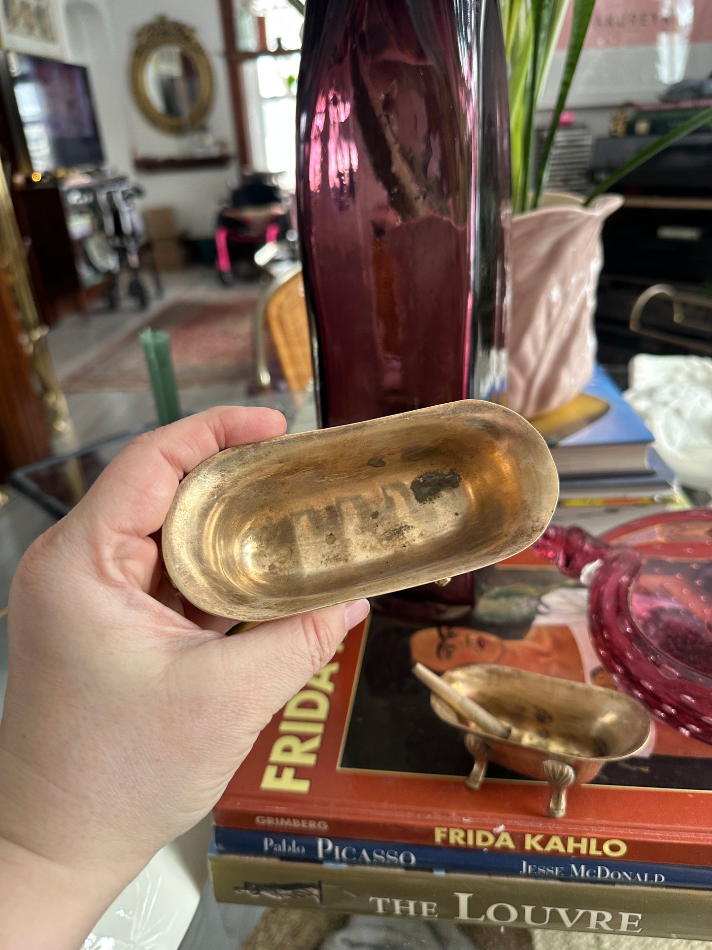 Vintage Brass Bath Tub Sculptures
