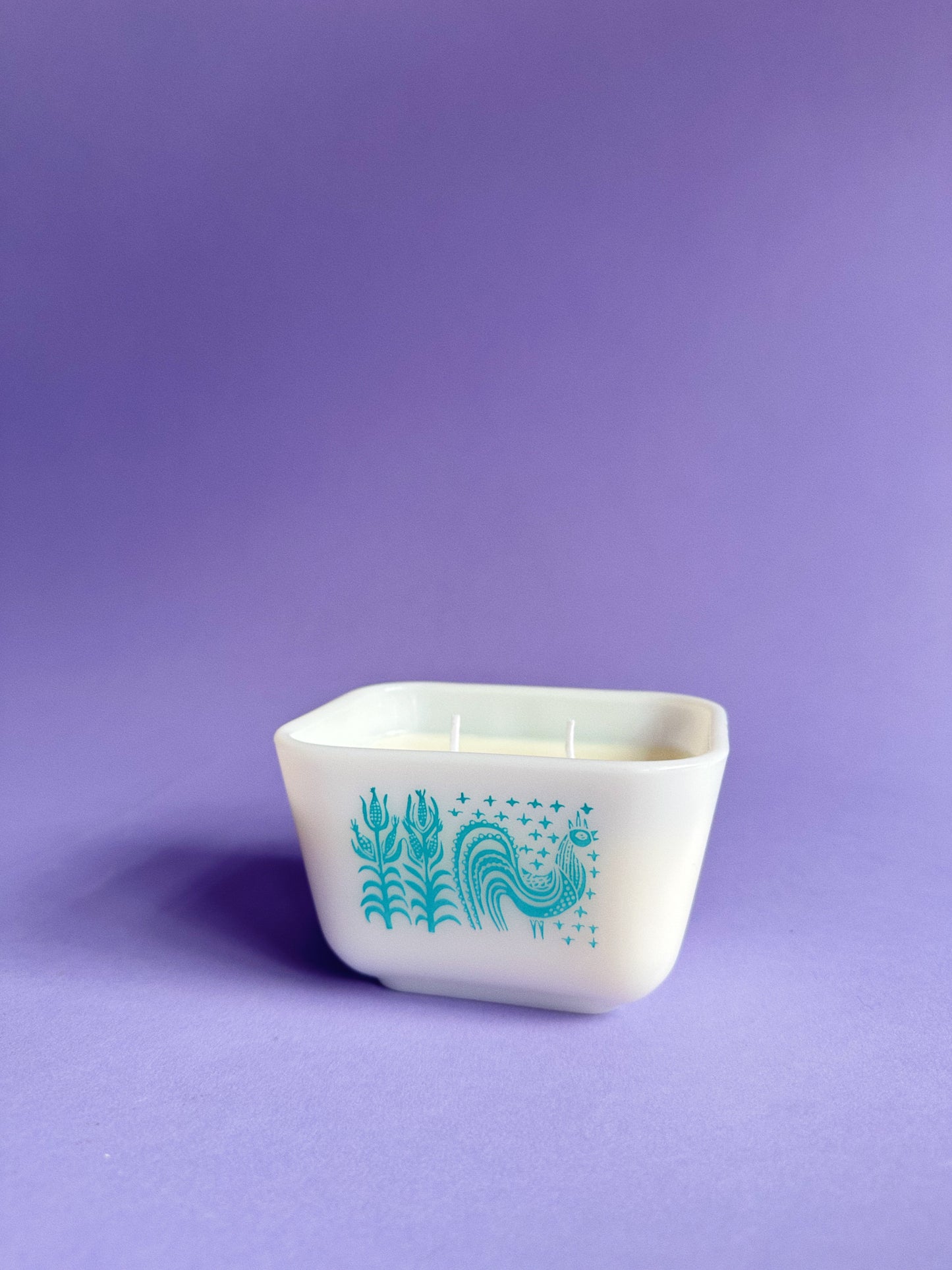 Vintage Pyrex Amish Butterprint Fridgie Vanilla Coconut Soy Candle