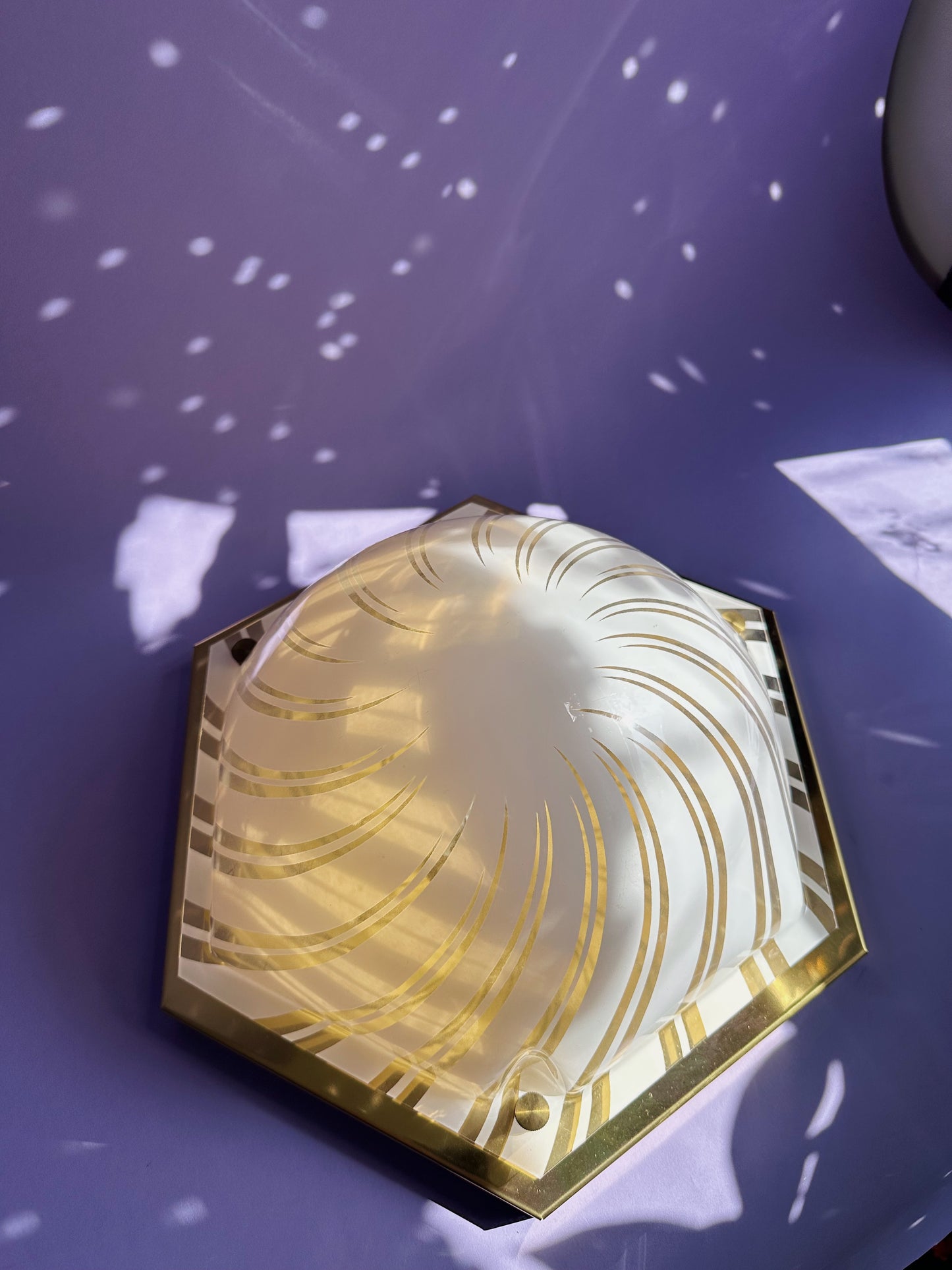 Vintage Dutch Modernist Ceiling Lamp, Dutch Design By W.L.P., 1980s