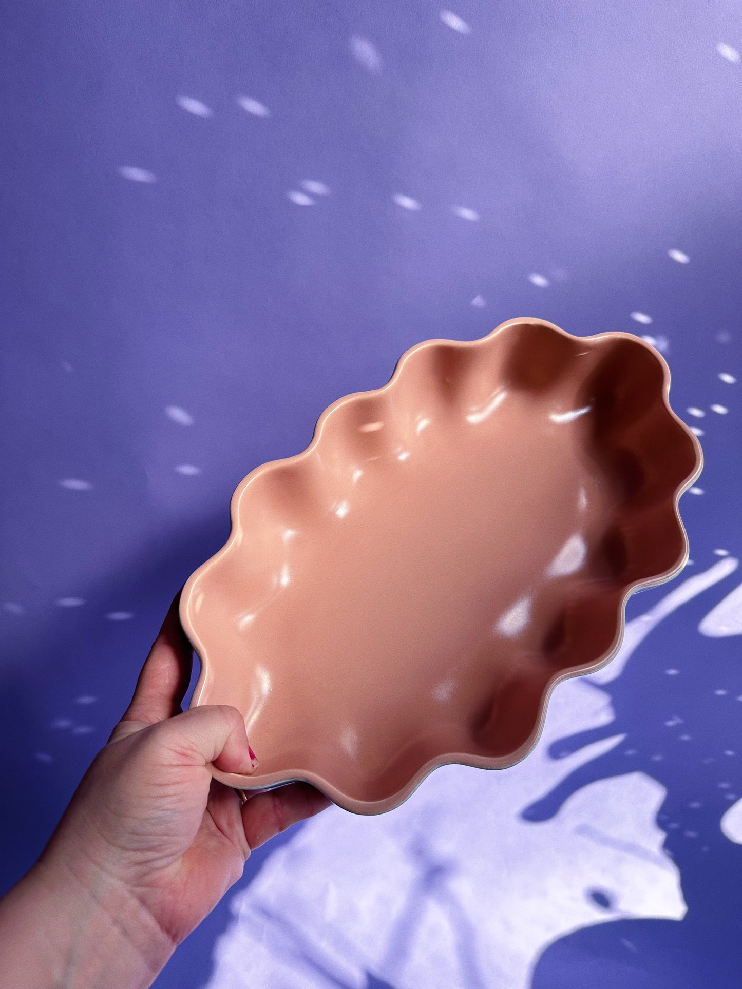 Catalina Pottery Shallow Scalloped Planter Bowl Mid-Century Modern 1930s