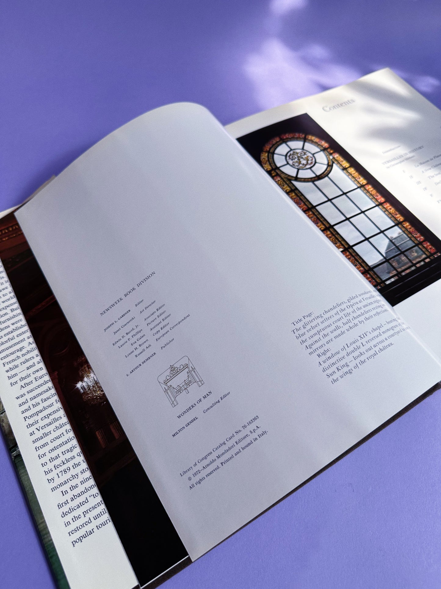 Vintage Versailles Hardcover Coffee Table Book