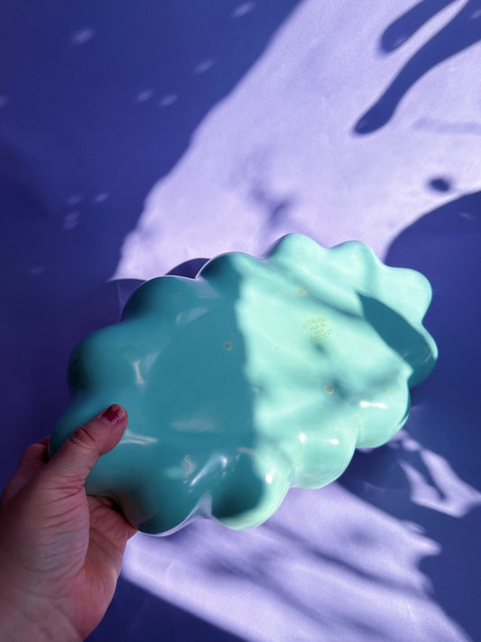 Catalina Pottery Shallow Scalloped Planter Bowl Mid-Century Modern 1930s