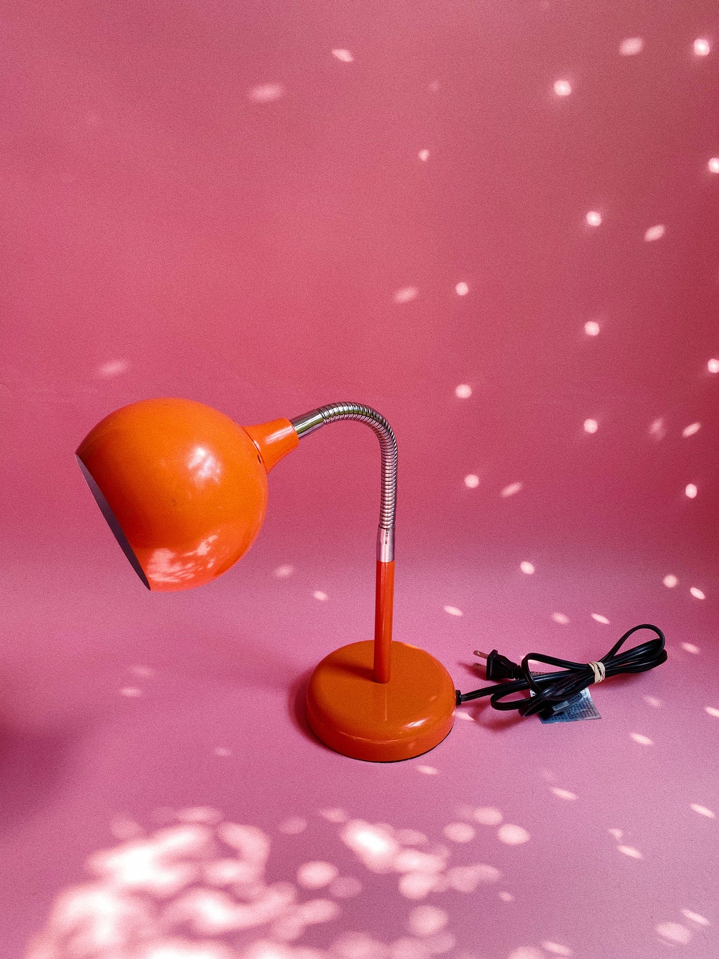 Vintage Orange Gooseneck Office / Table Lamp