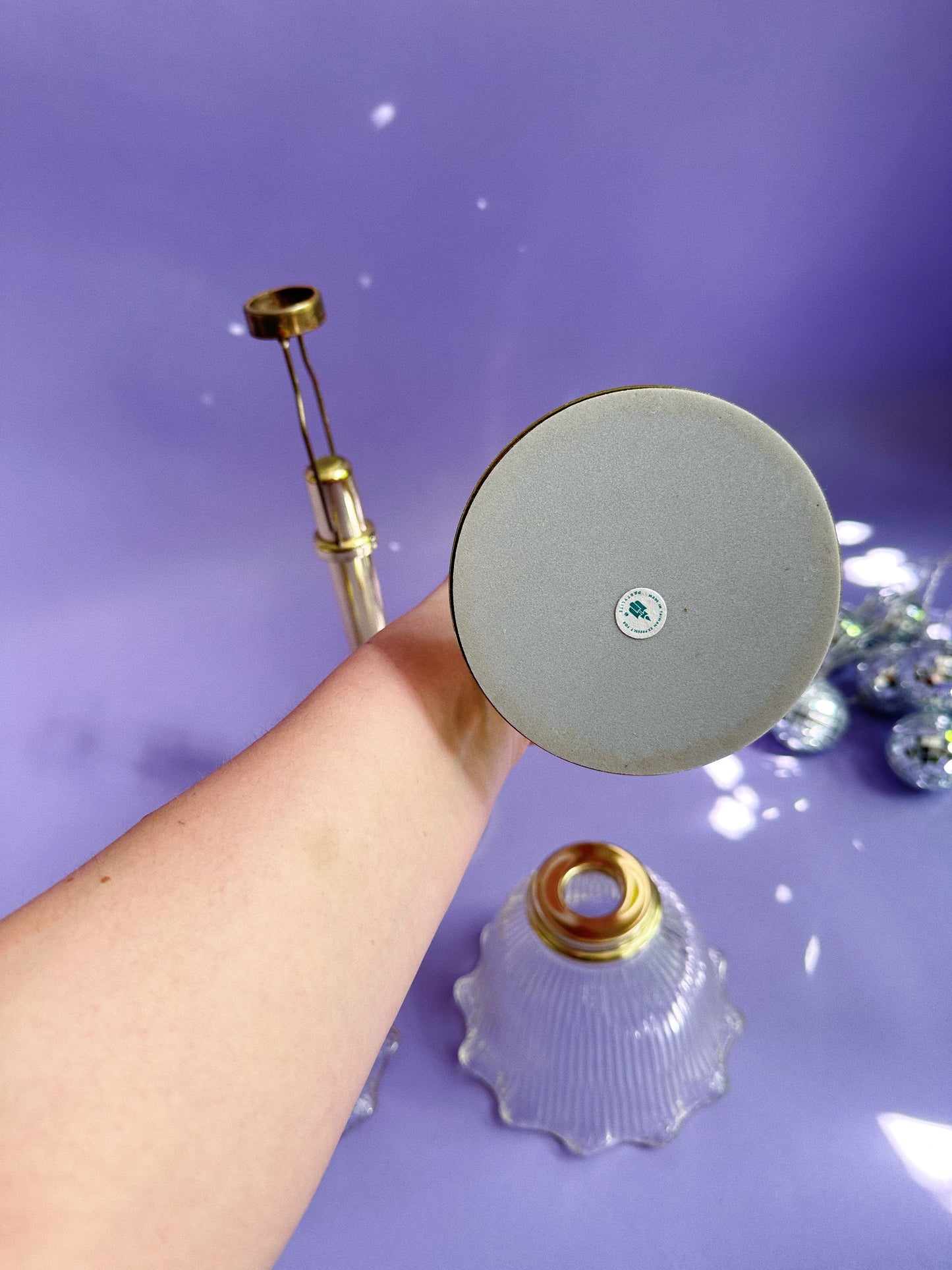 PartyLite Library Lamp P0126 (like Gaslight) Utility Candle Holder Spring Loaded