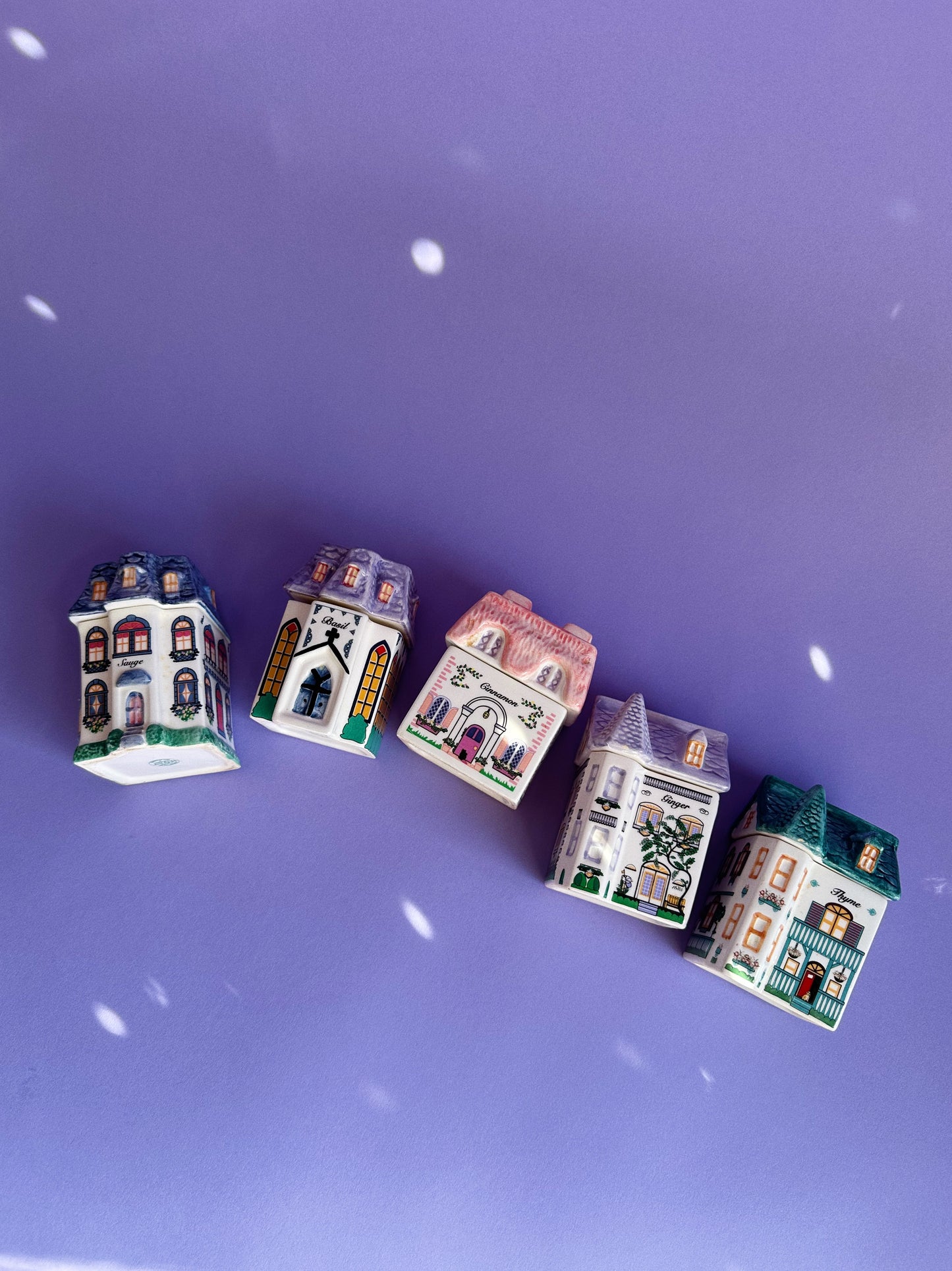 Vintage Avon Spice Village Houses Victorian