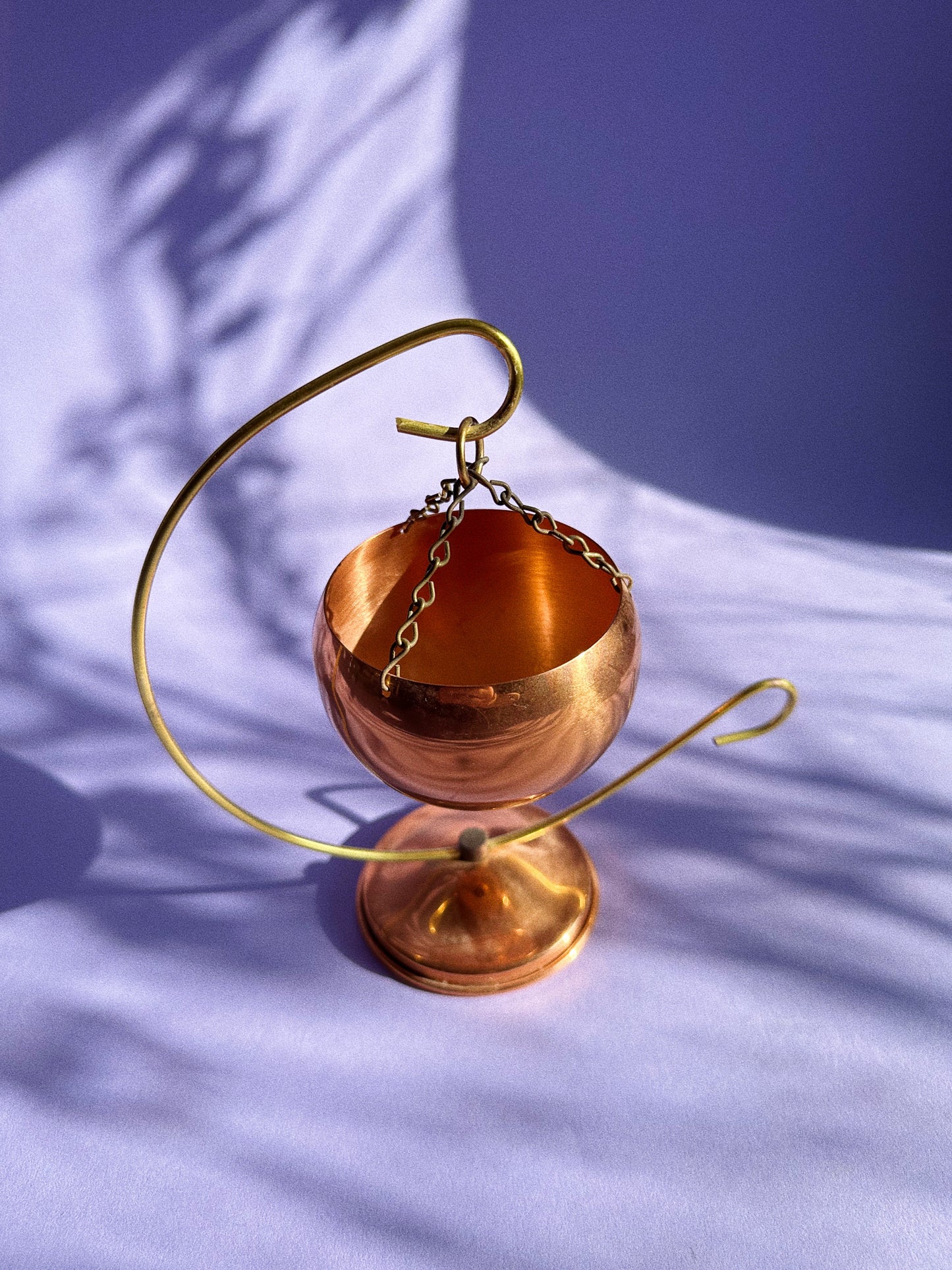 Vintage 1970s Coppercraft Votive / Succulent / Plant Holder Brass Stand