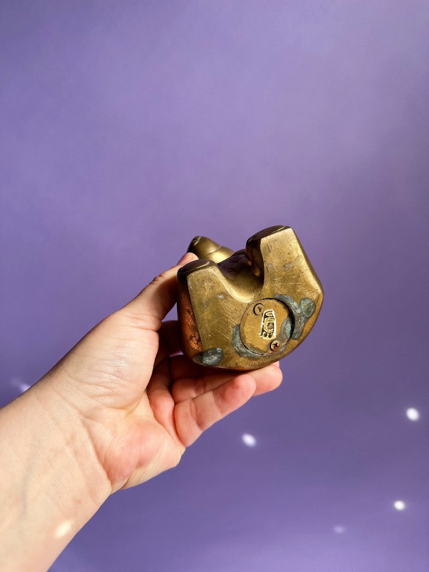 Vintage Brass Teddy Bear Bank