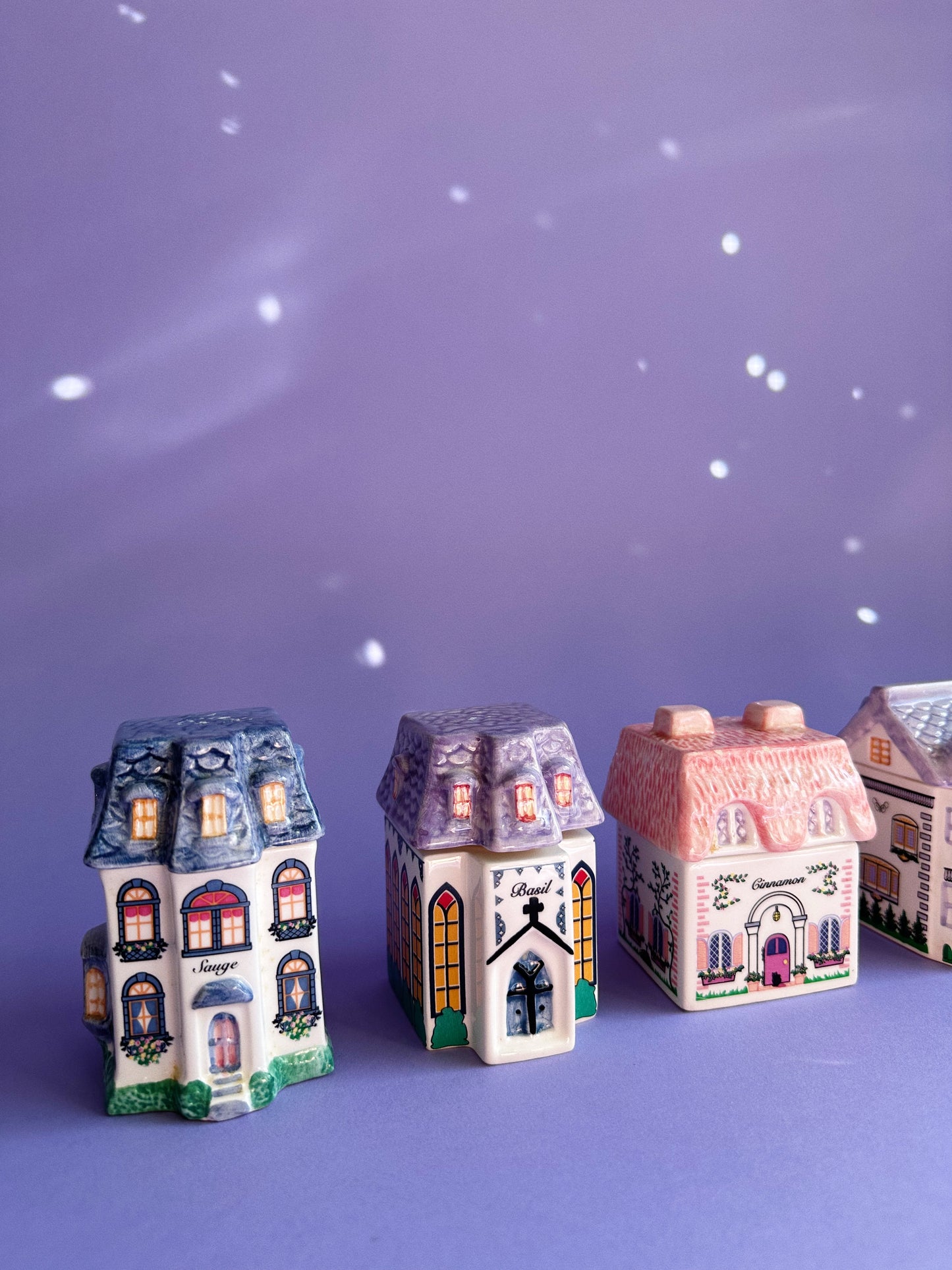 Vintage Avon Spice Village Houses Victorian