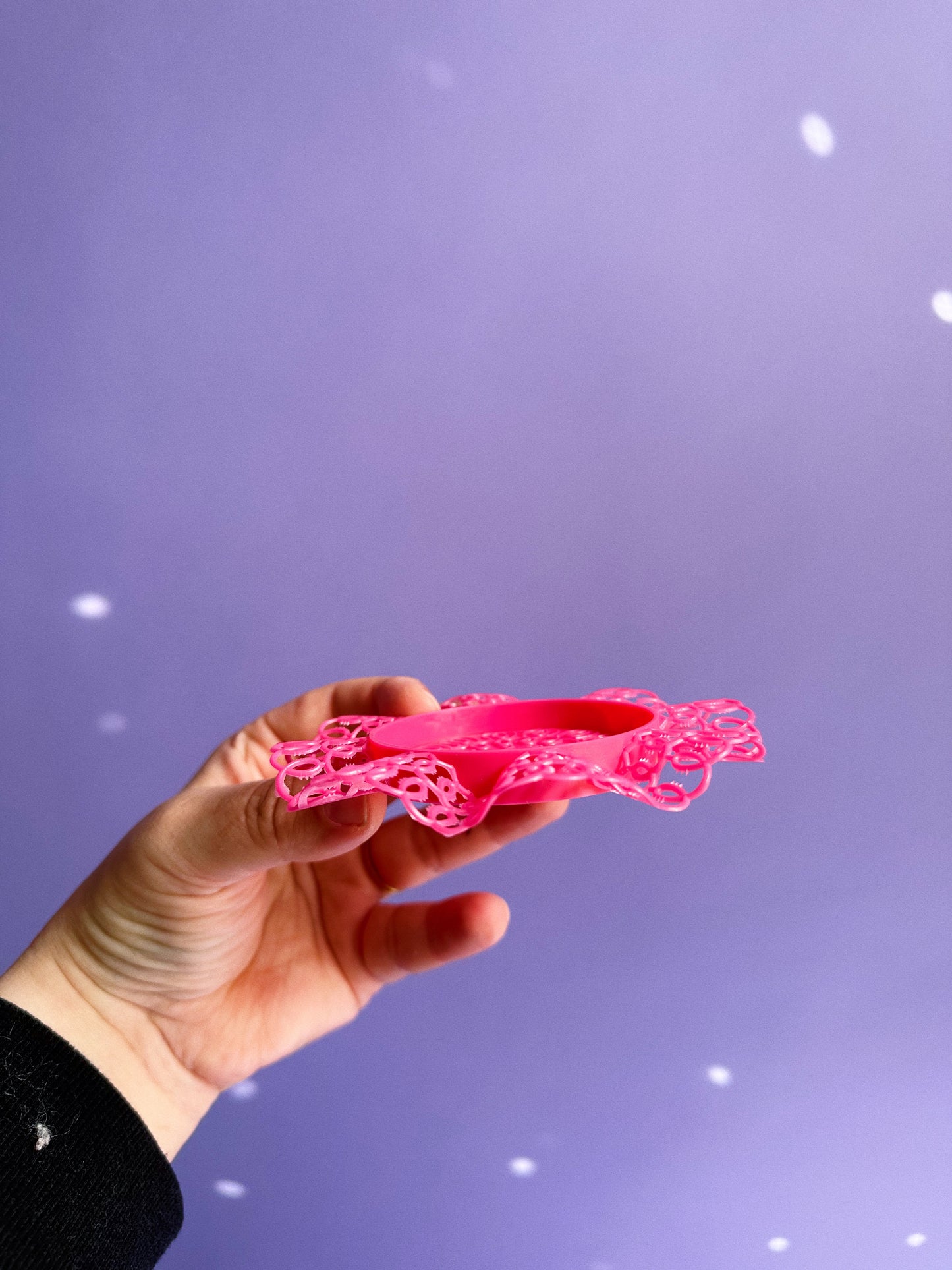 Vintage Lustro-Ware Plastic Lace Ruffled Edge Coasters Set of 6 Original Box Japan