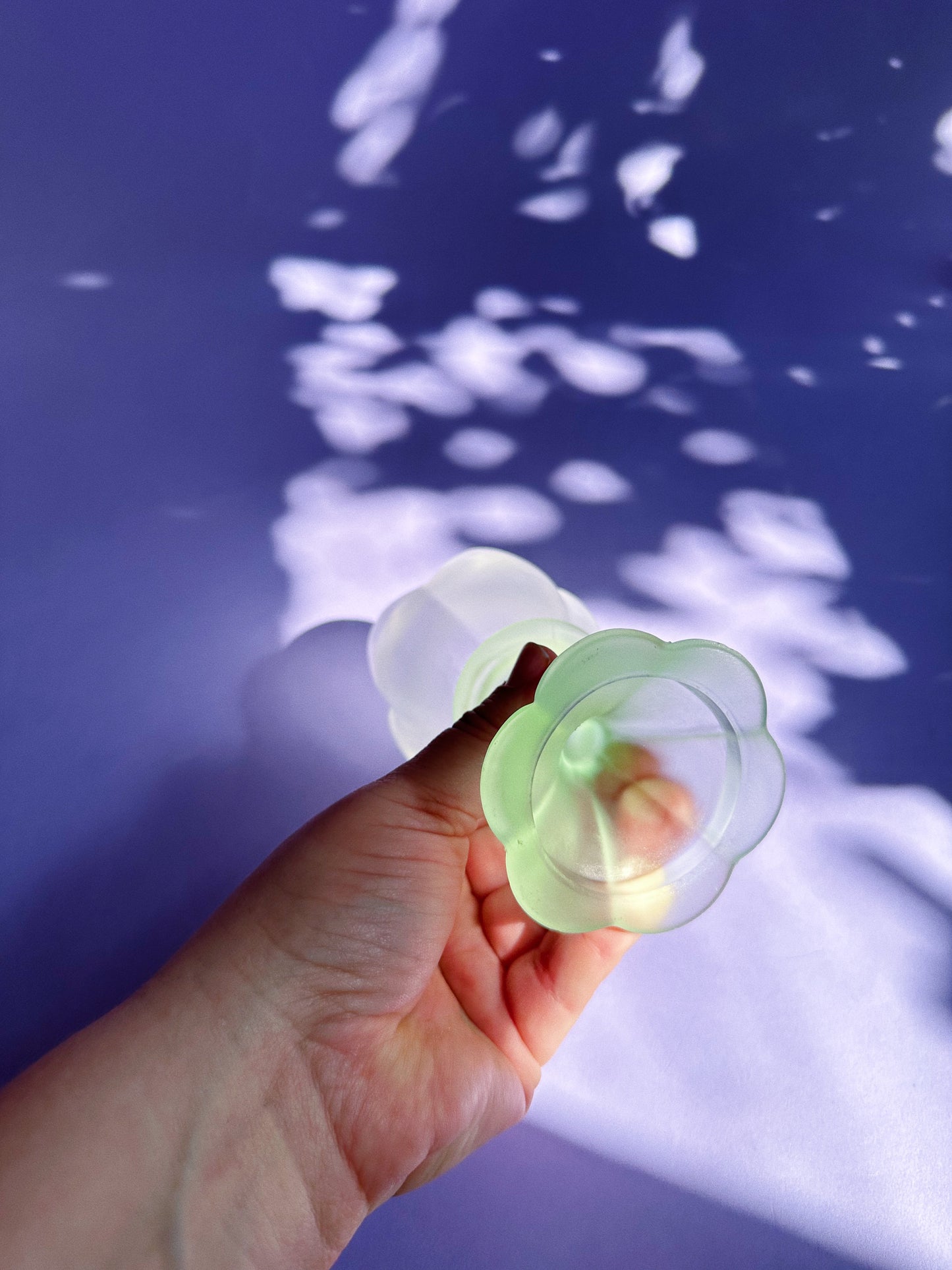 Sweet Frosted Glass Tulip Tealight Holder