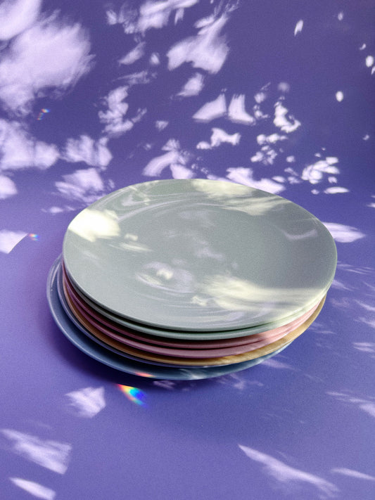 Mid Century Modern Johnson Brothers Cloud Plates, Made In England