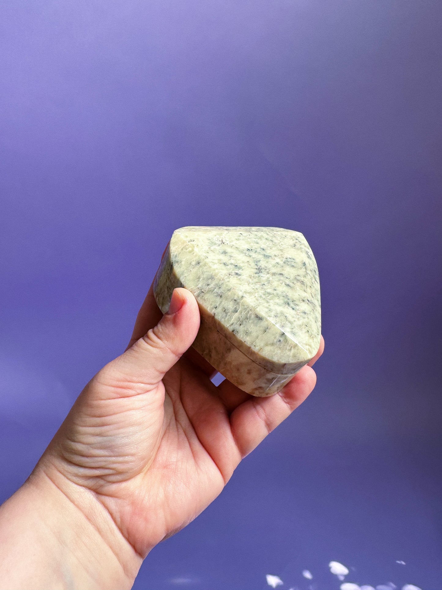 Vintage Stone Lidded Hinged Box with 3 Compartments