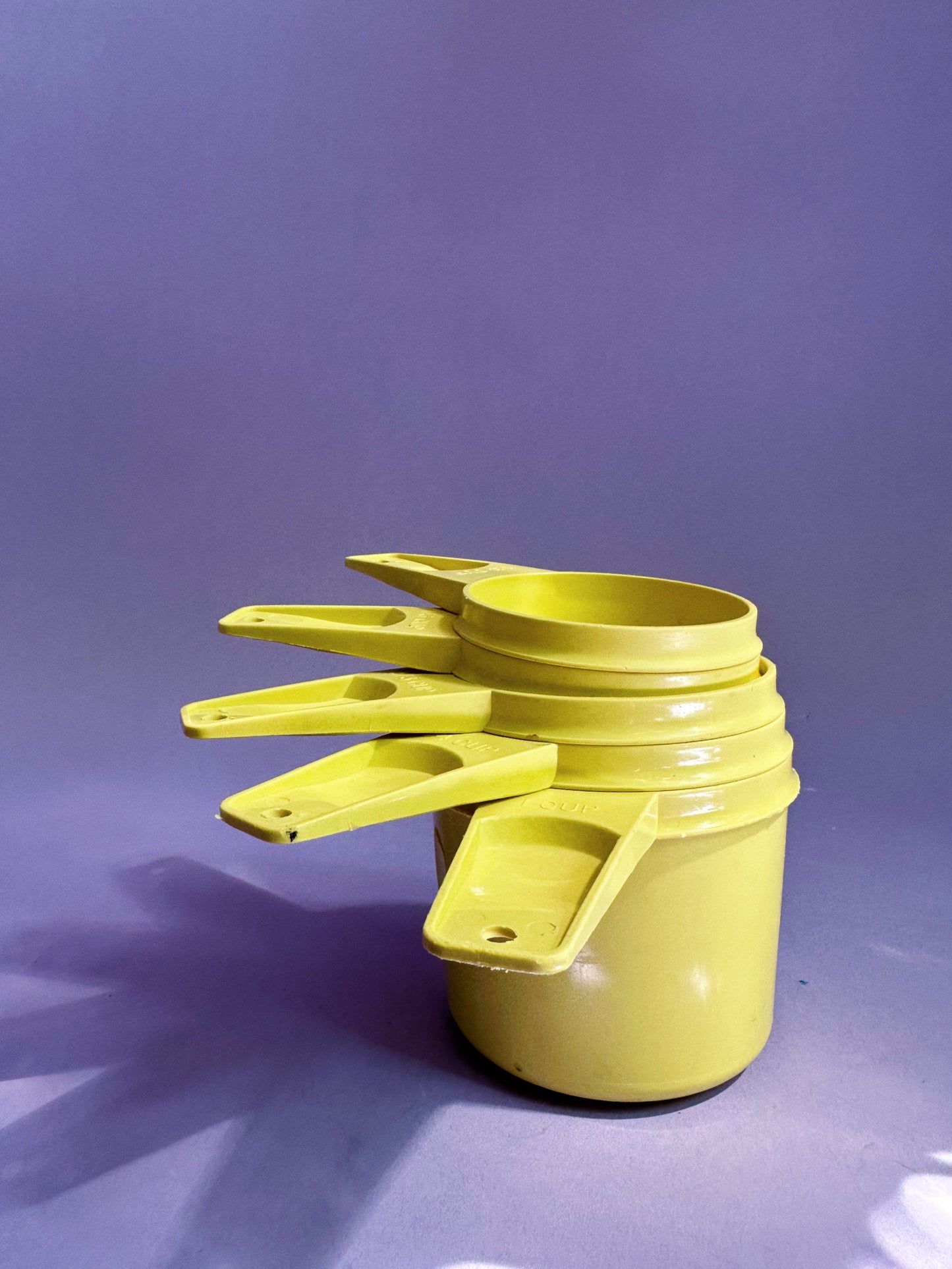 Vintage Harvest Gold Tupperware Measuring Cups