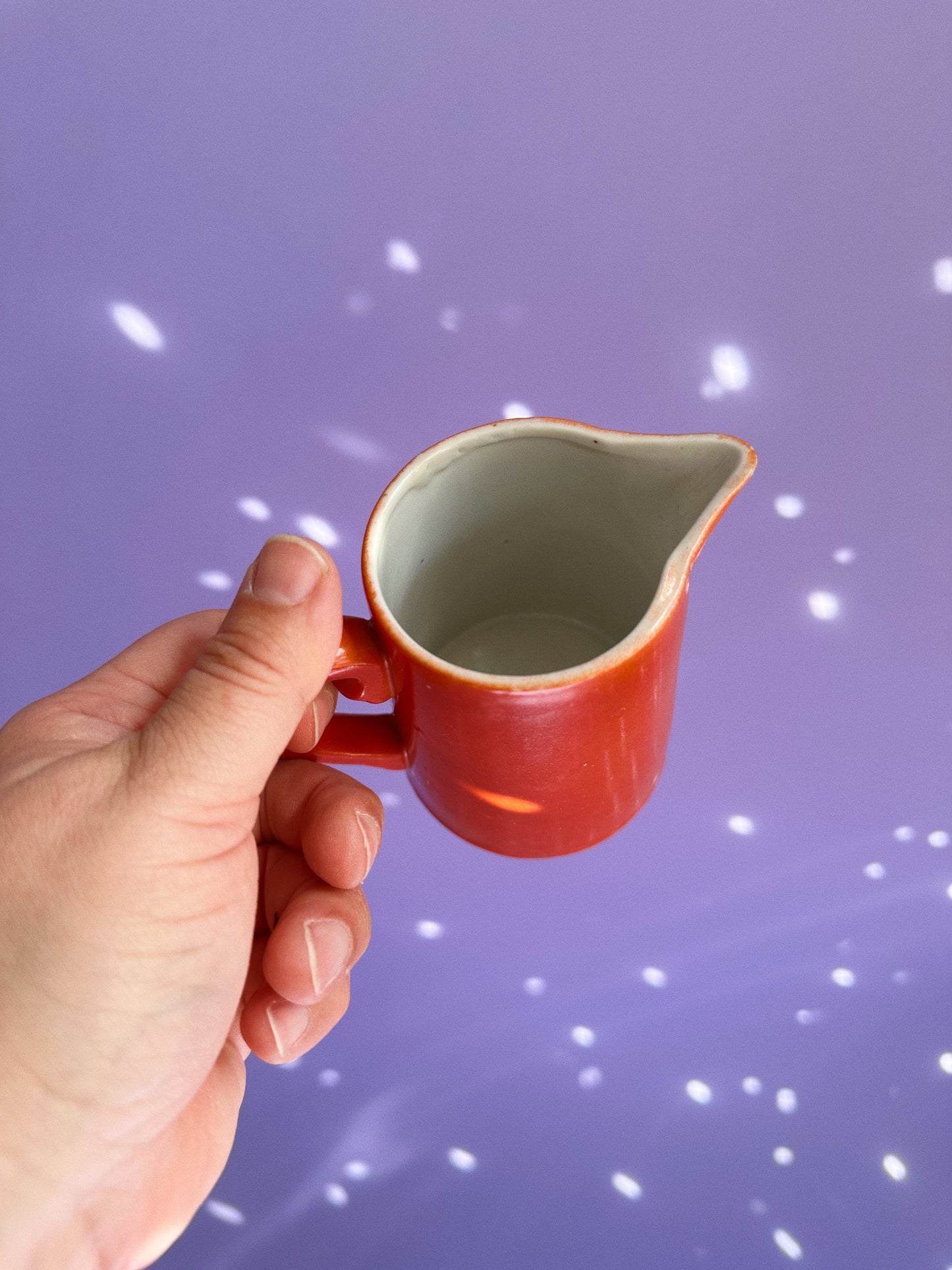 Vintage Burnt Orange Small Pitcher