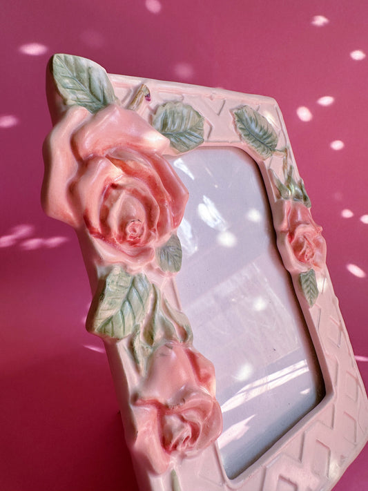Vintage Fitz and Floyd Blushing Rose Picture Frame Japan