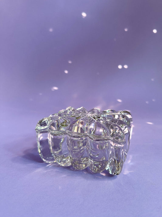 Vintage Heisey Elegant Glass Crystolite Trinket Cigarette / Candy Dish w/ Lid