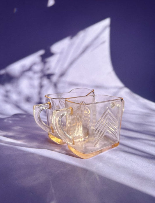Pink Depression Glass Cream & Open Sugar