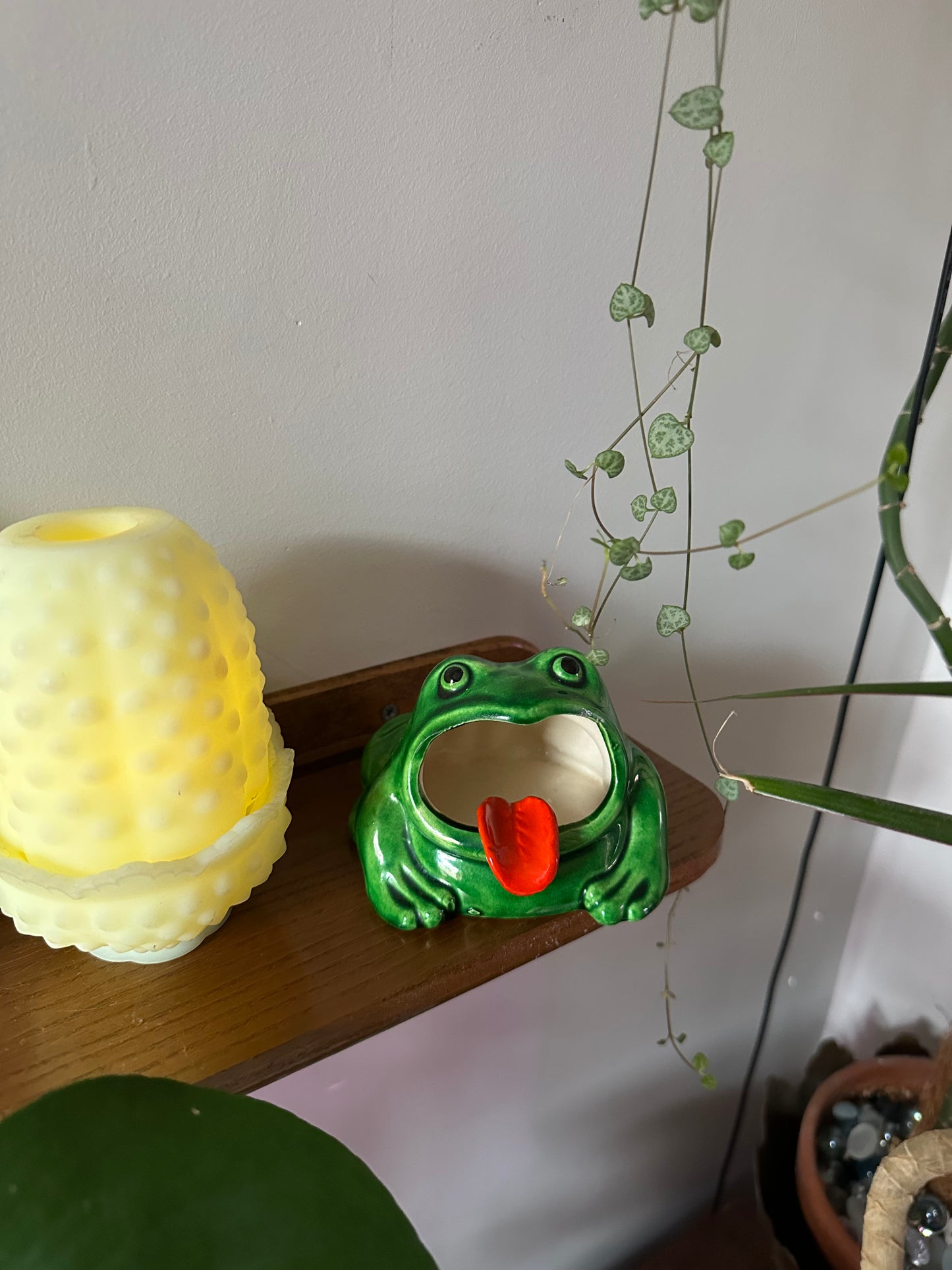 Vintage Ceramic Frog Ashtray Occupied Japan MCM