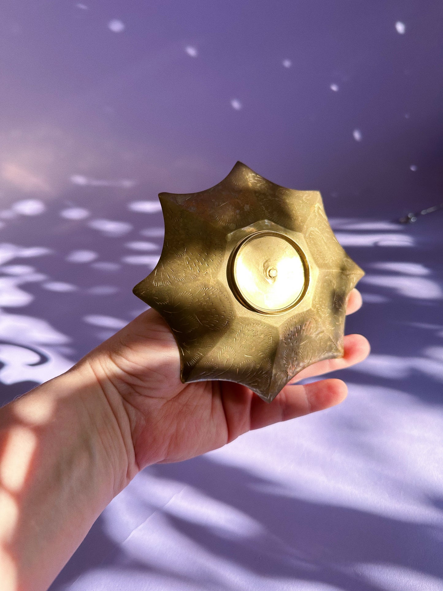 Vintage Brass Umbrella Jewelry / Throw Dish