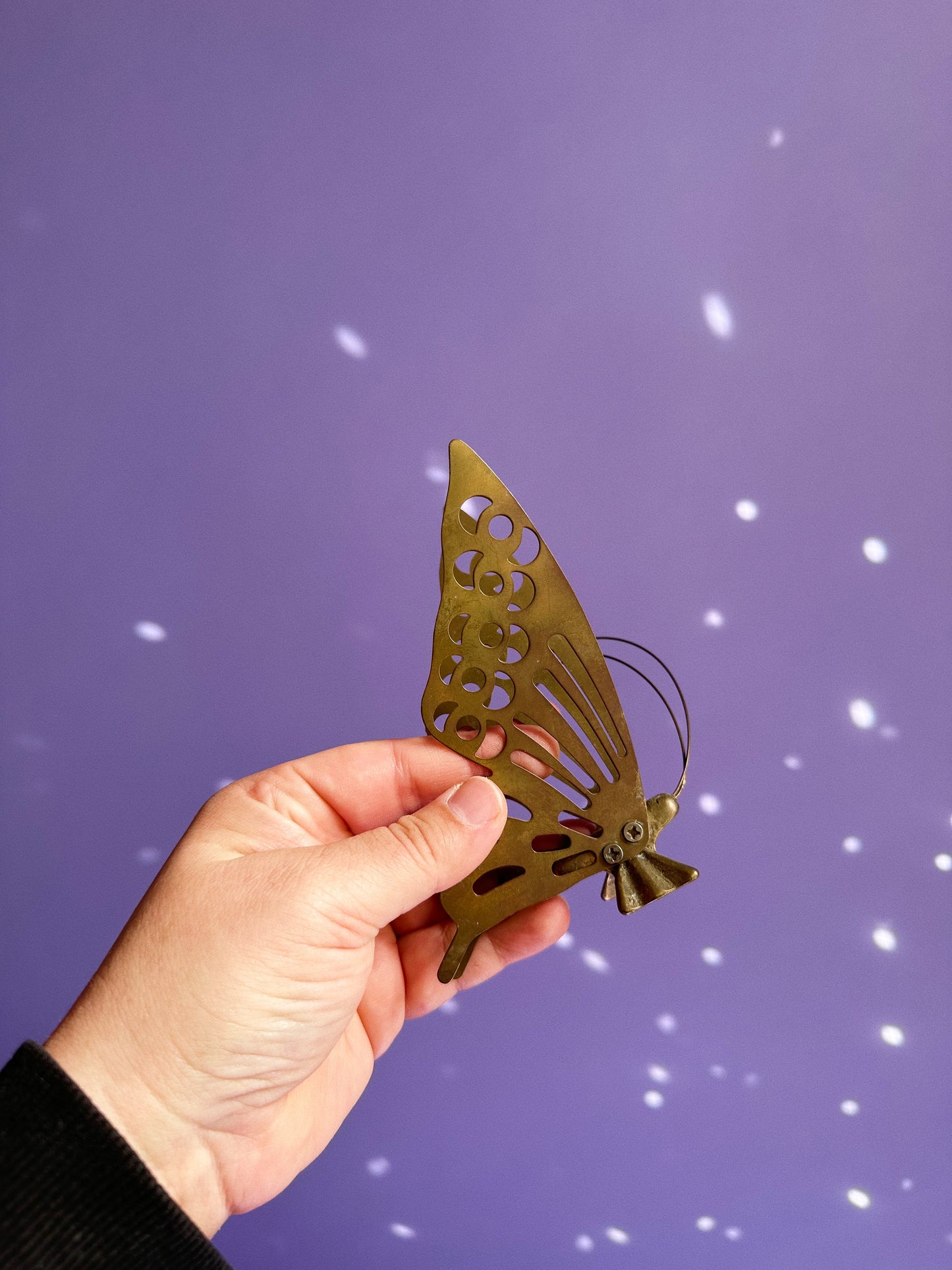 Pair of Vintage Brass Butterflies