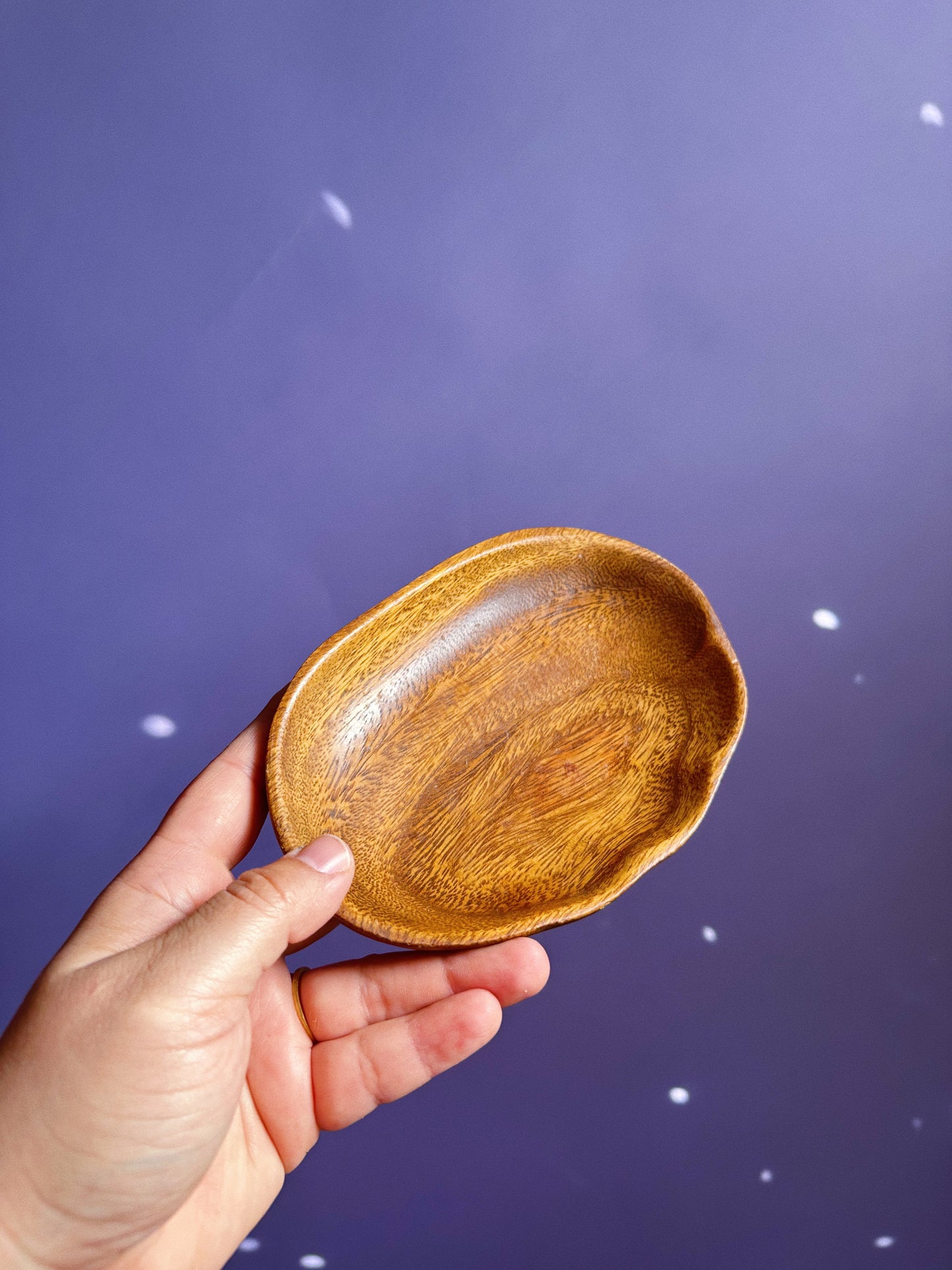 Vintage Monkey Pod Wooden Throw Dish