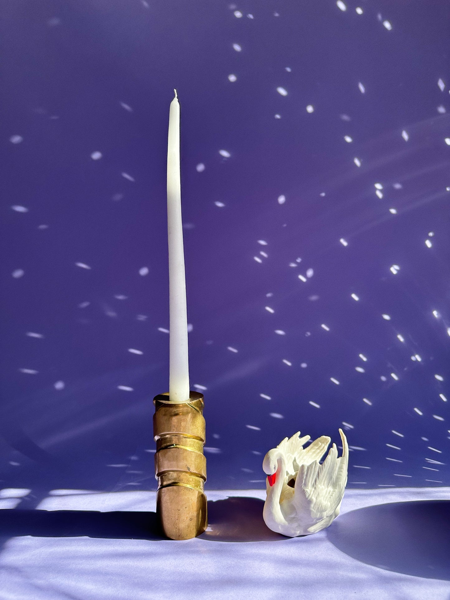 Vintage Cylinder Shaped Brass Candlestick