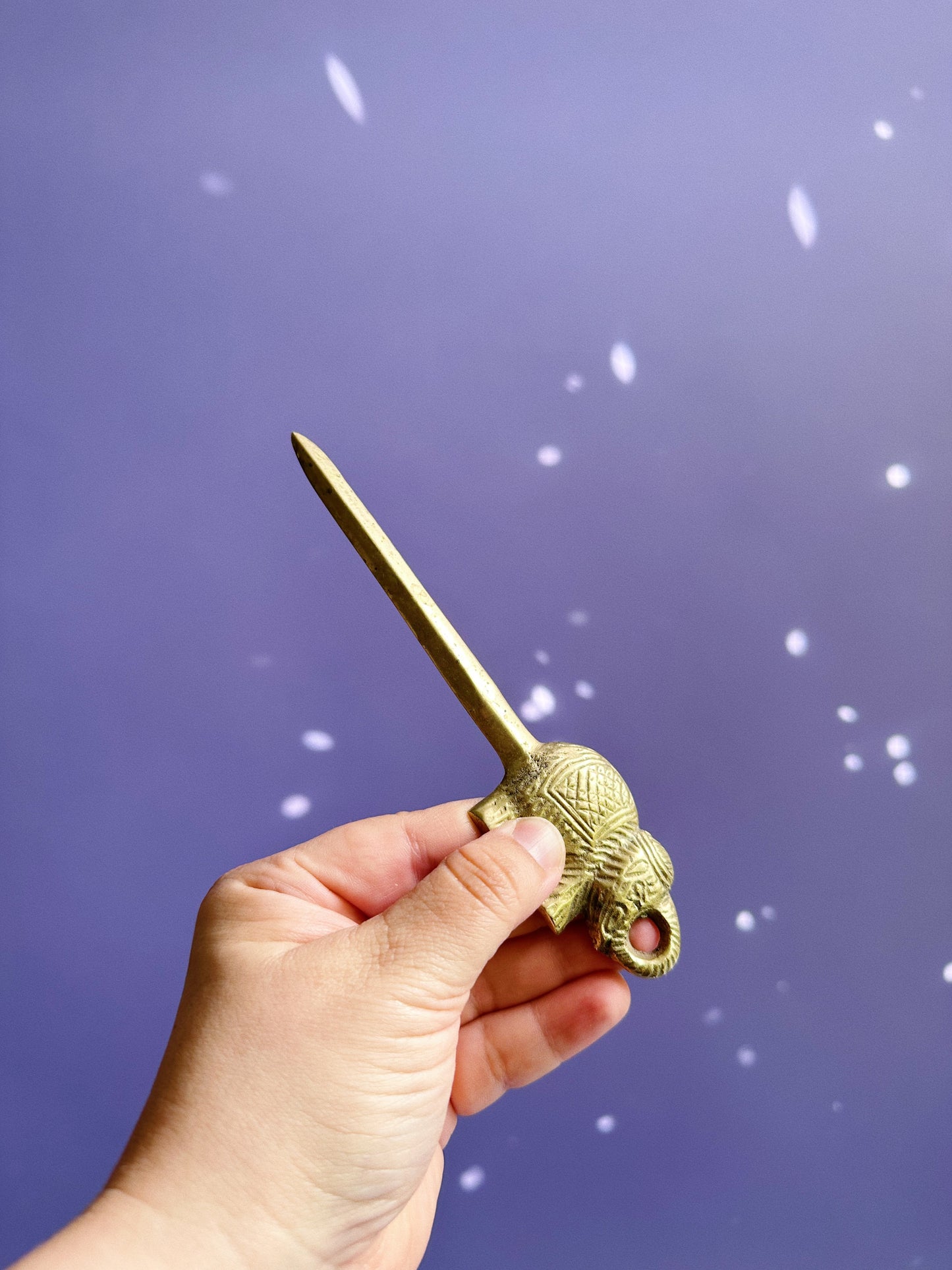 Vintage Brass Elephant Letter Opener