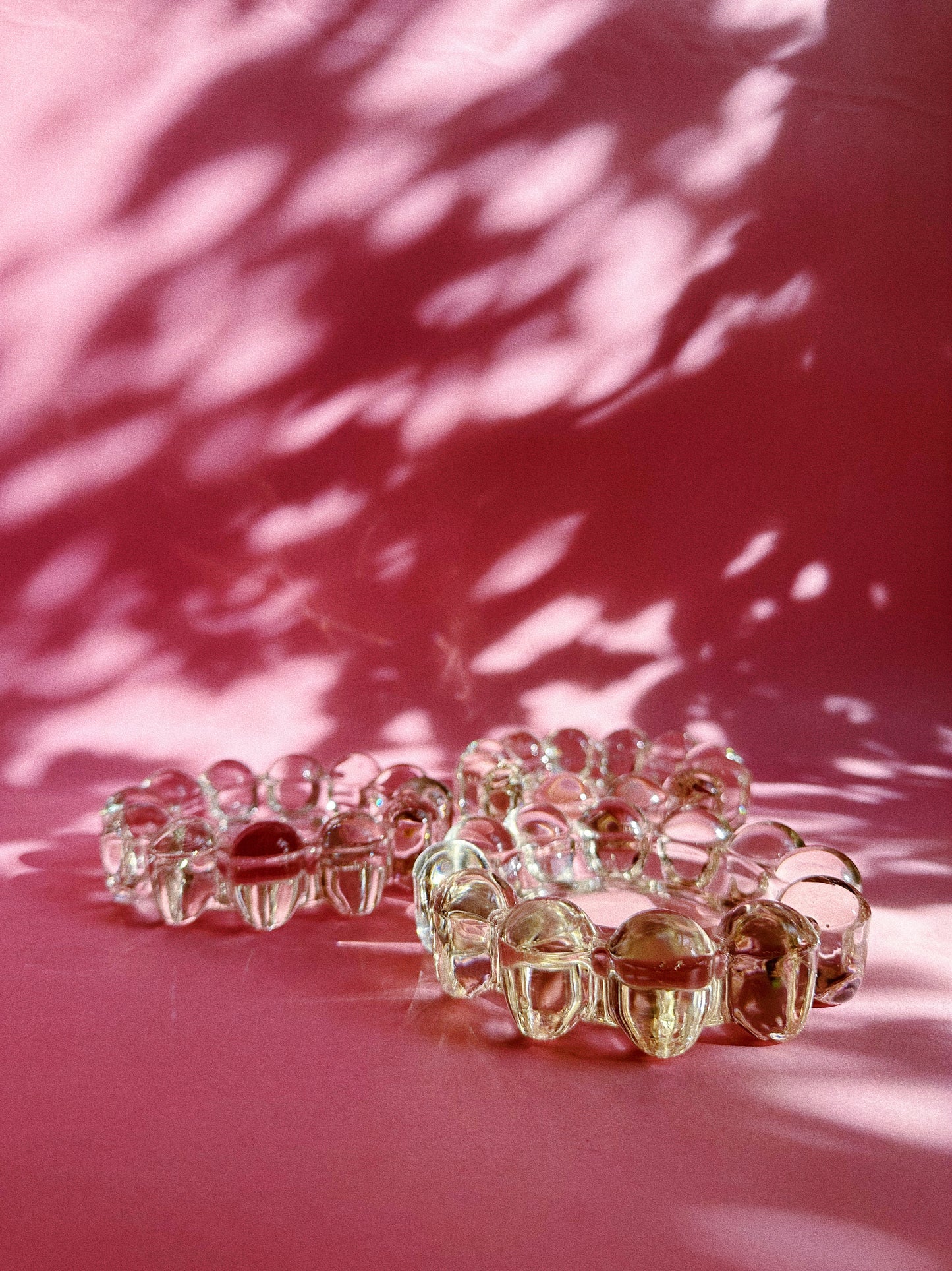 Vintage Heavy Glass Boopie Ashtrays / Throw Dishes