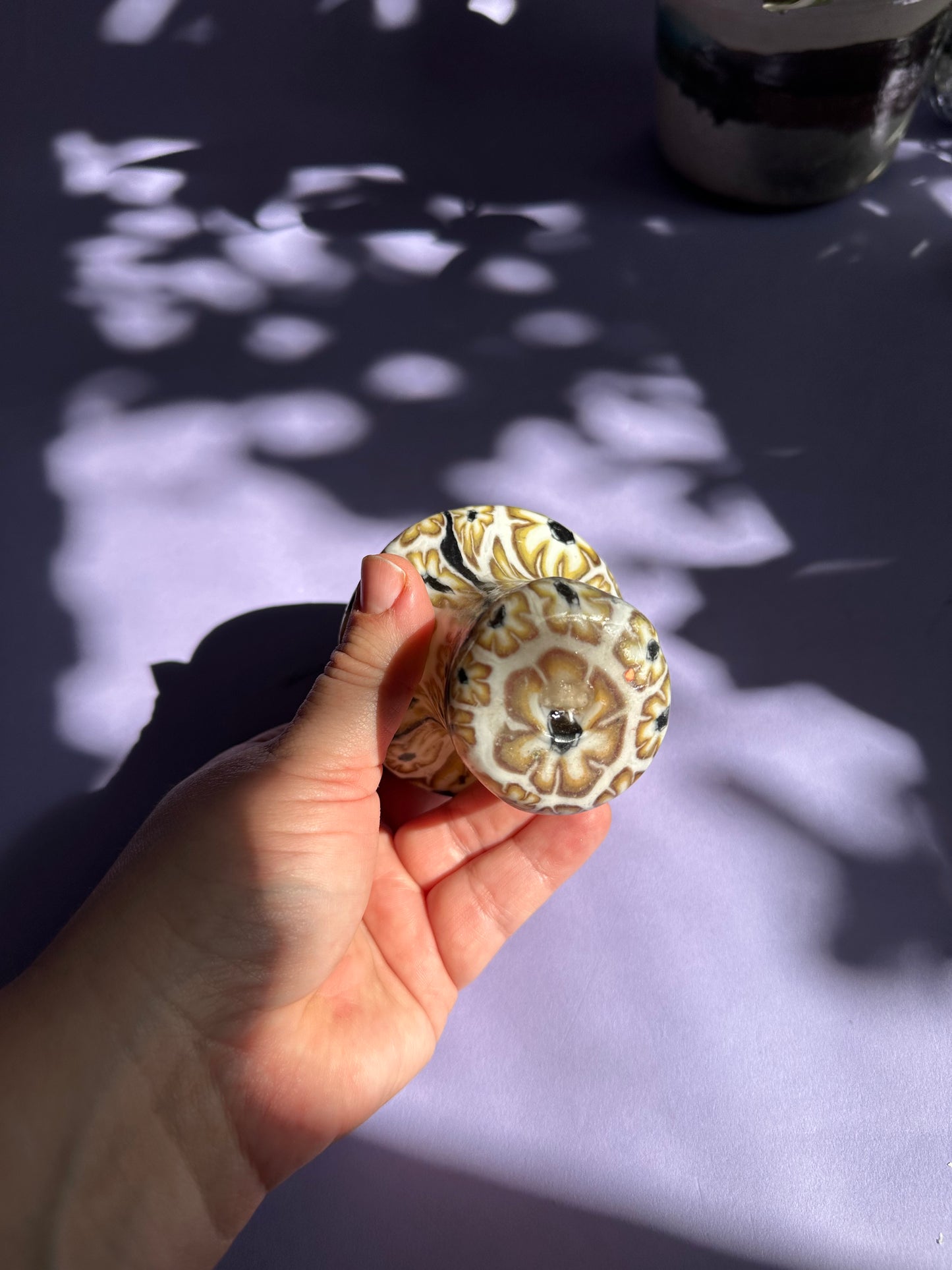 Vintage Mushroom 70s Flower Power Candle