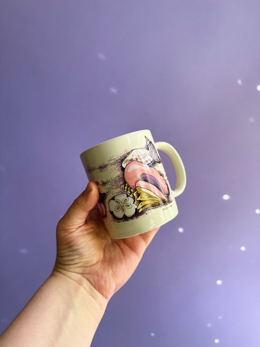 Vintage Seashell Ceramic Coffee / Tea Mug