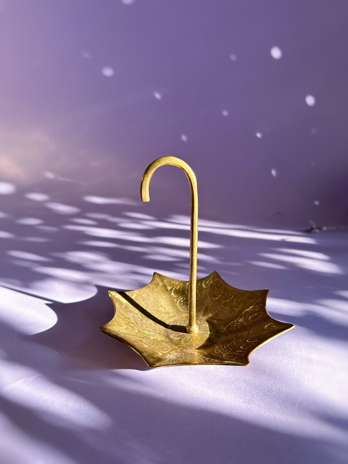 Vintage Brass Umbrella Jewelry / Throw Dish