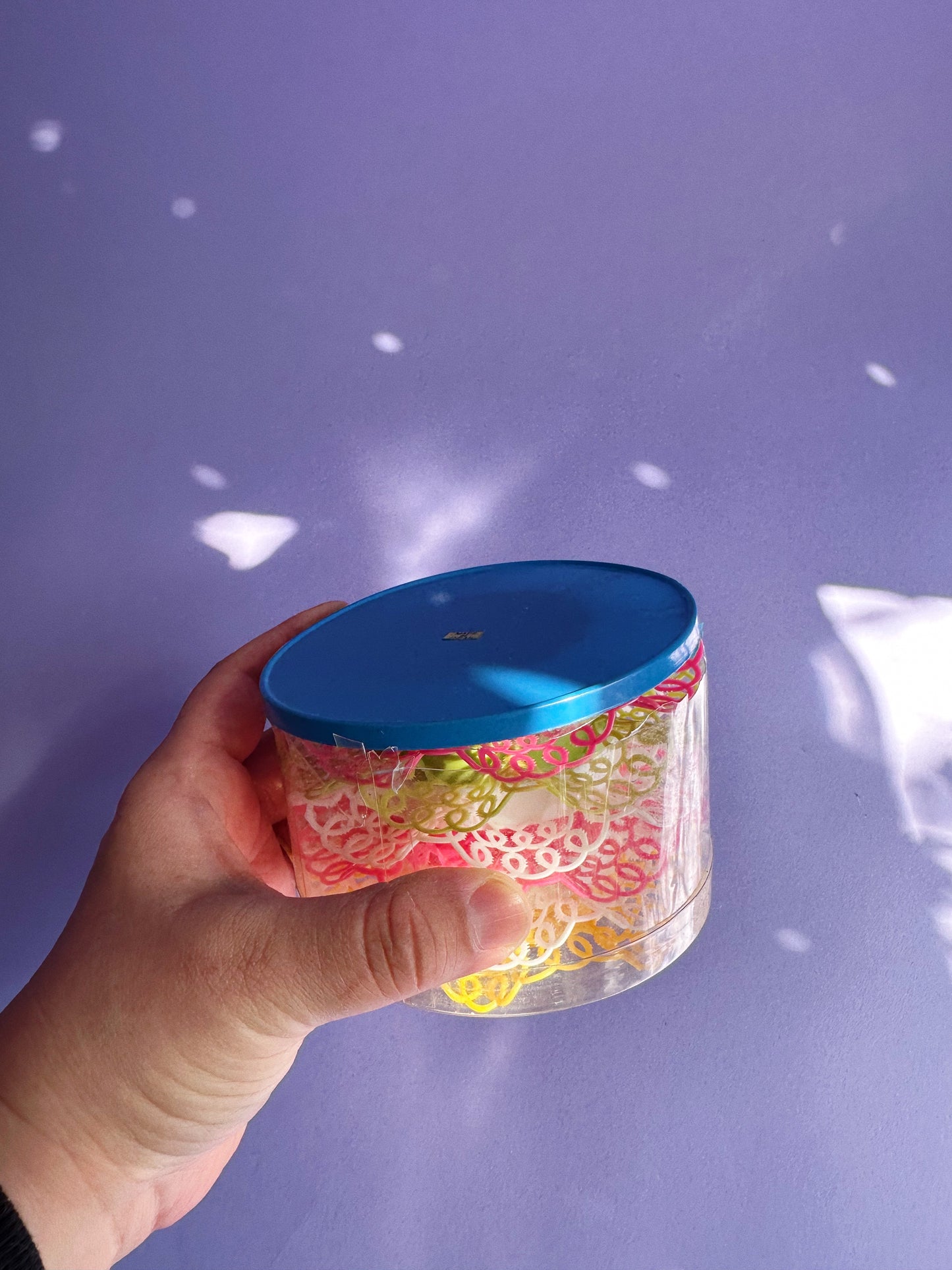 Vintage Lustro-Ware Plastic Lace Ruffled Edge Coasters Set of 6 Original Box Japan