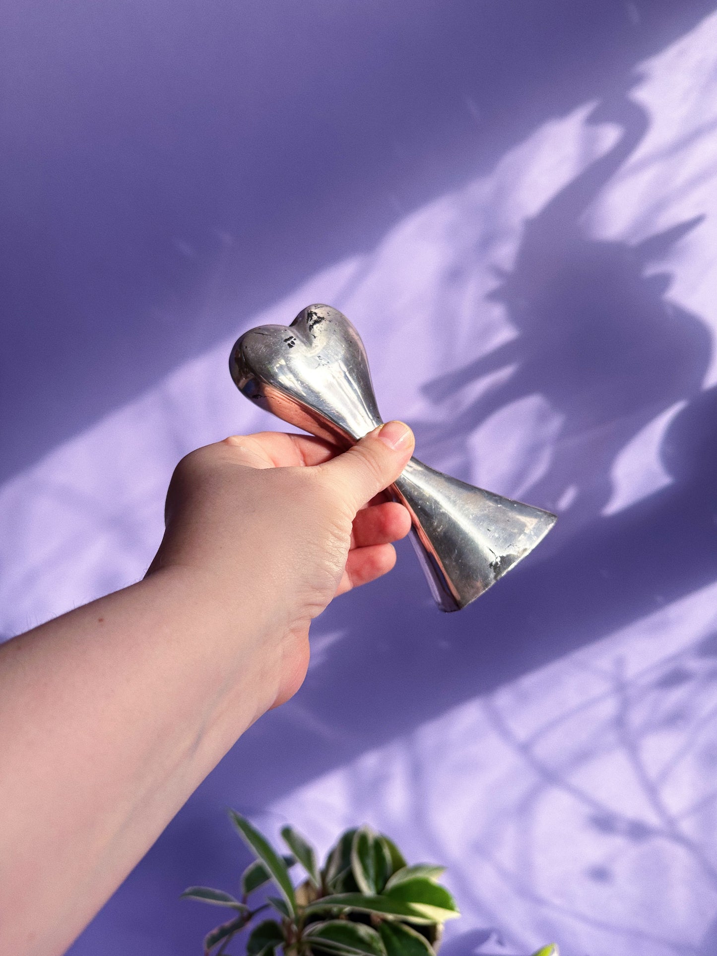 Vintage Teleflora Chrome Heart Shaped Candlesticks