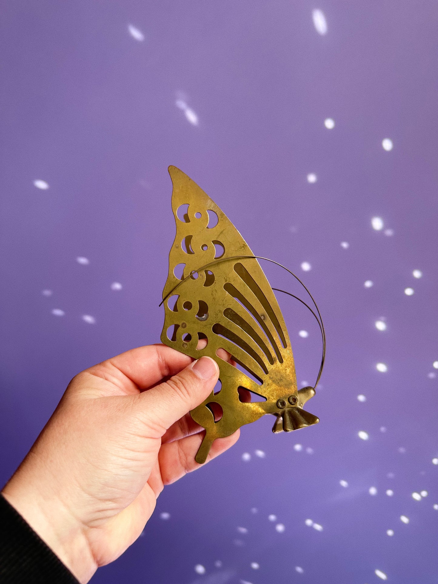 Pair of Vintage Brass Butterflies