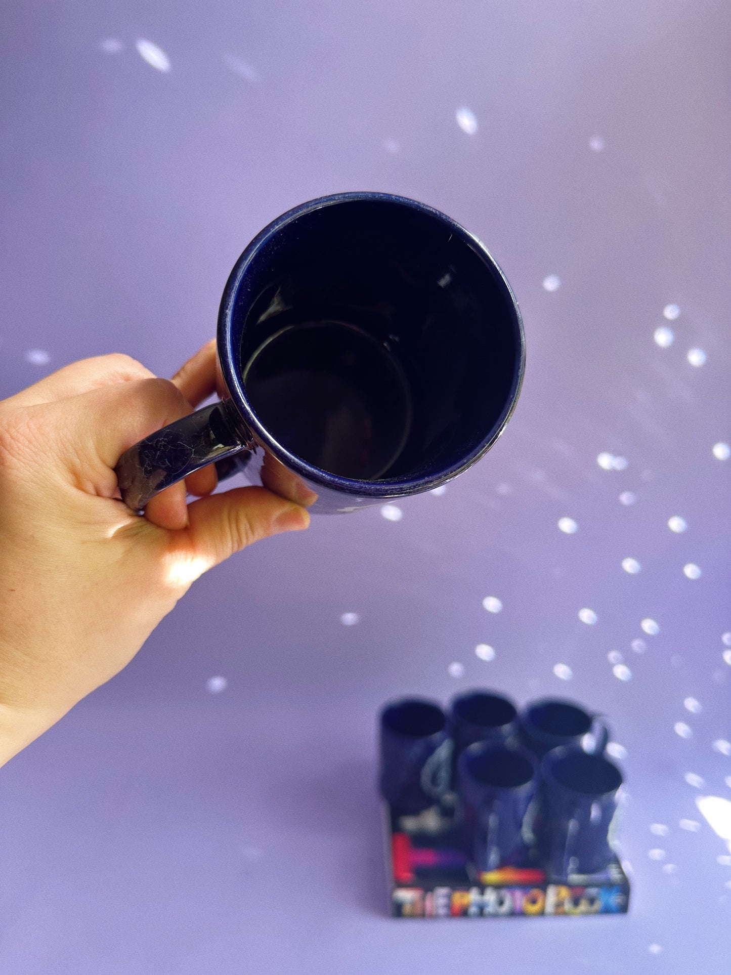 Vintage Navy Blue Ceramic U of T Coffee / Tea Mugs