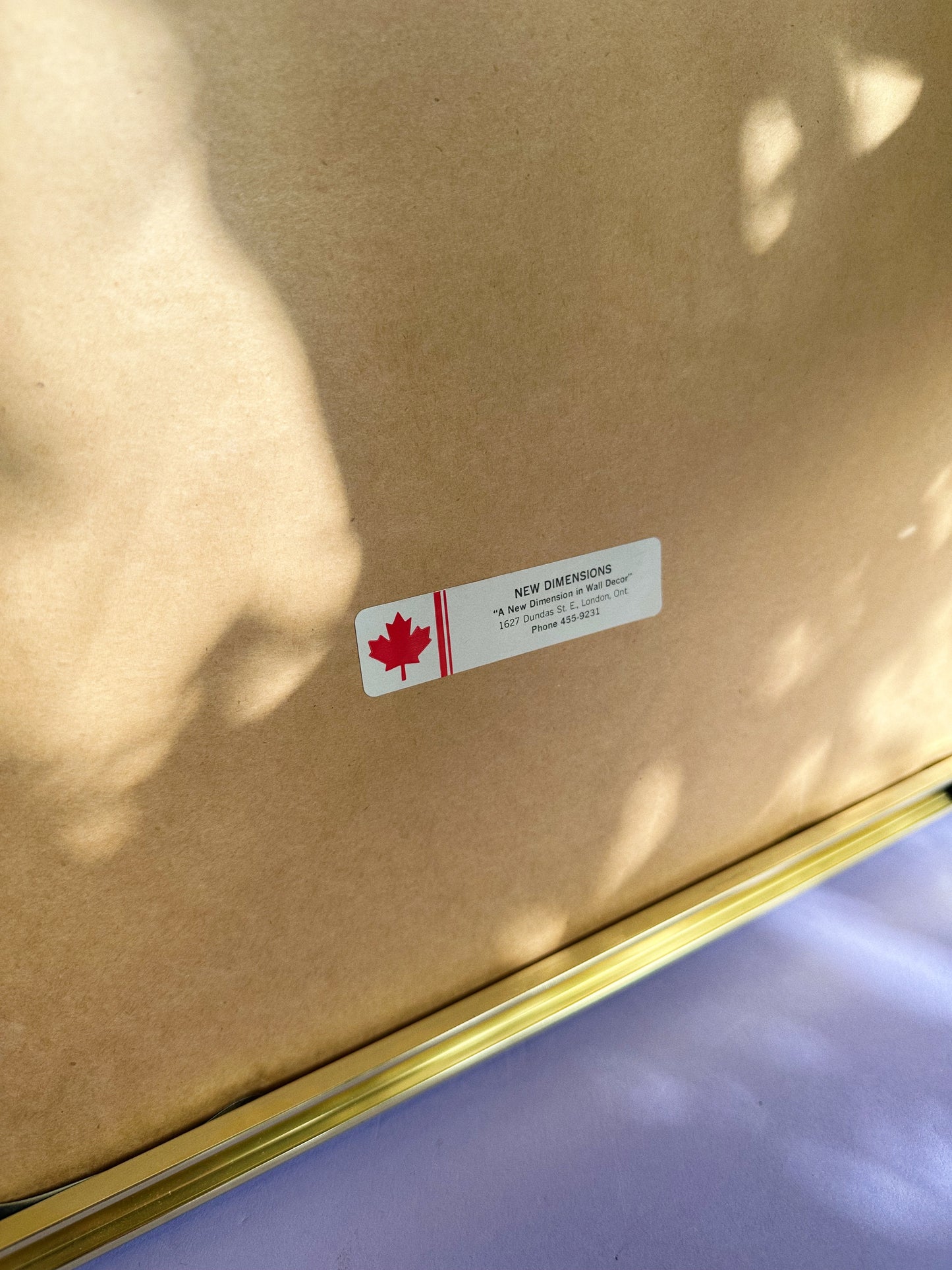 Gorgeous Vintage Brass Framed 80s Flower Print Ketsia