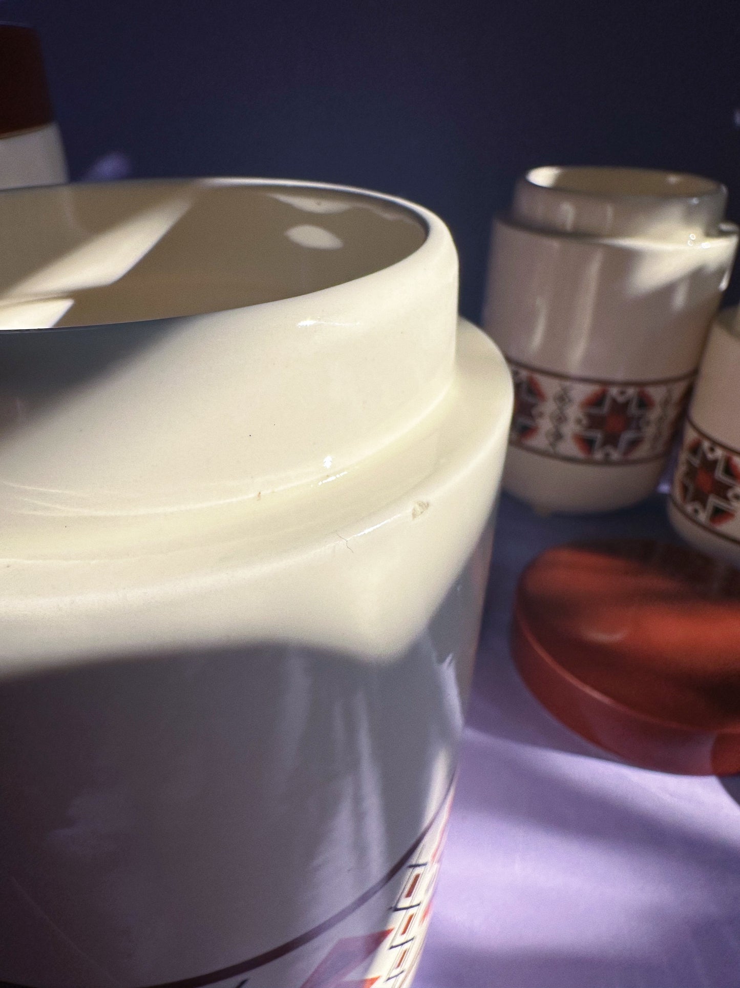 1970s Set of 4 Ceramic Kitchen Canisters