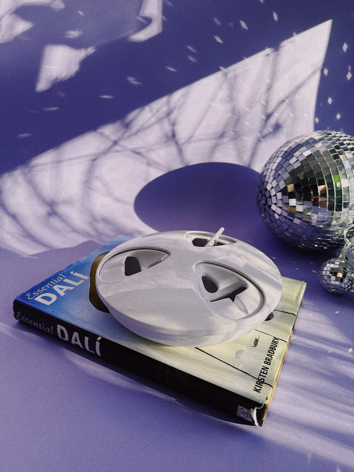 1960s Danaware Melamine MCM UFO Space Age Spinning Saucer White Ashtray