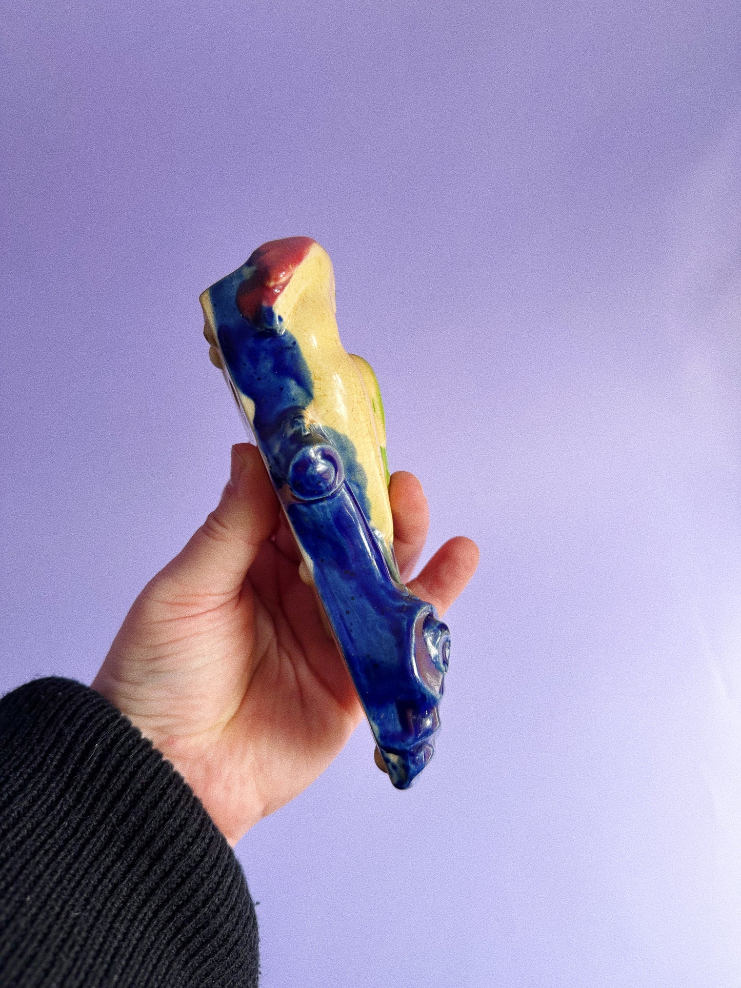 Vintage Glazed Bird Wall Pocket