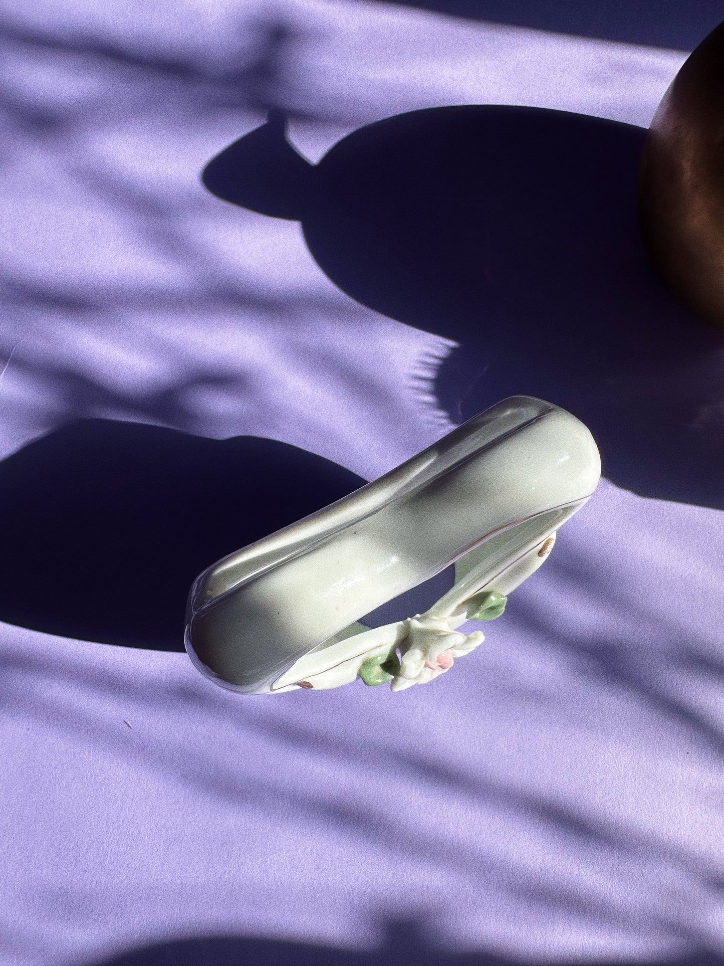 Small Vintage Porcelain Heart In Hands