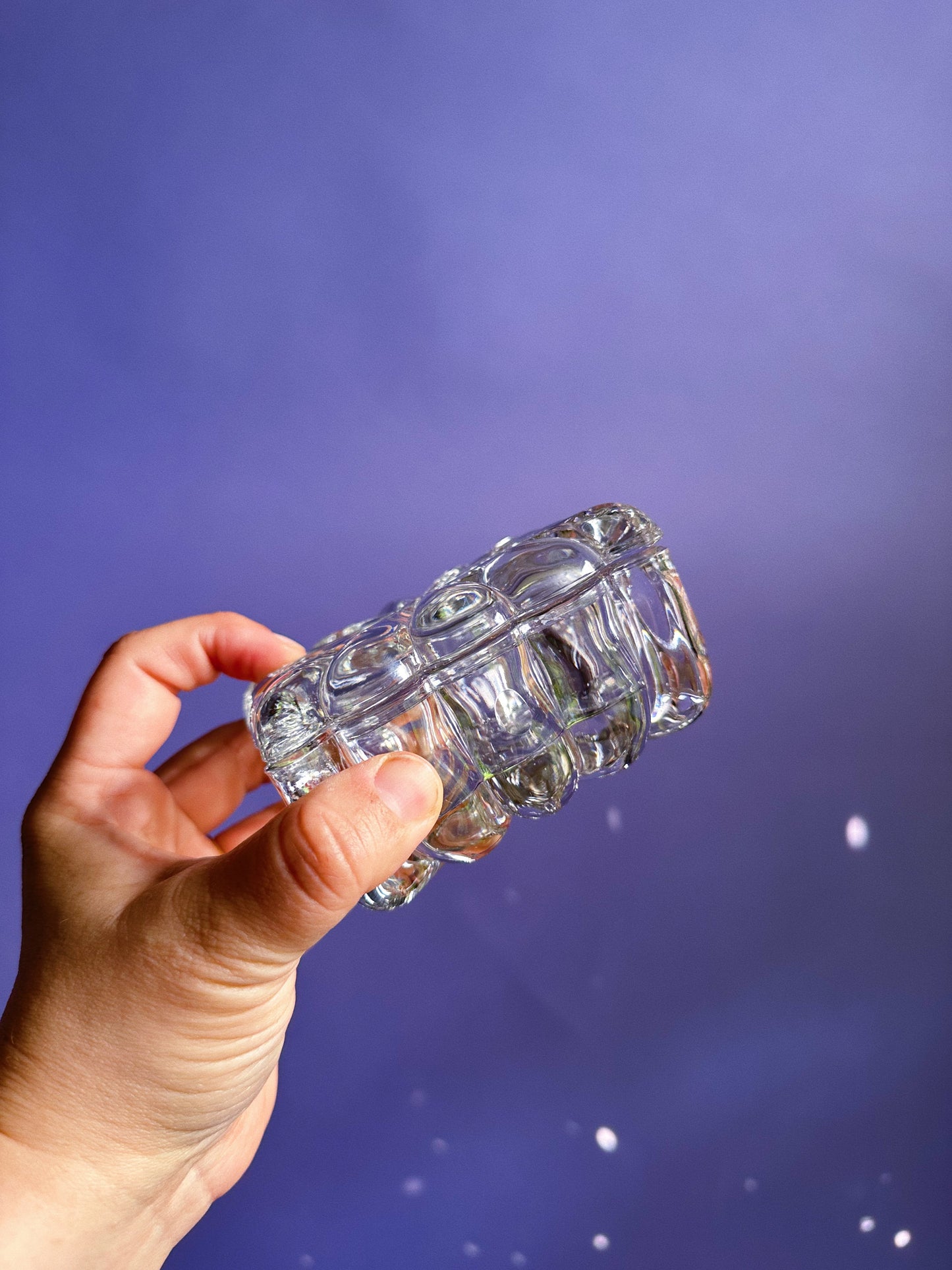 Vintage Heisey Elegant Glass Crystolite Trinket Cigarette / Candy Dish w/ Lid