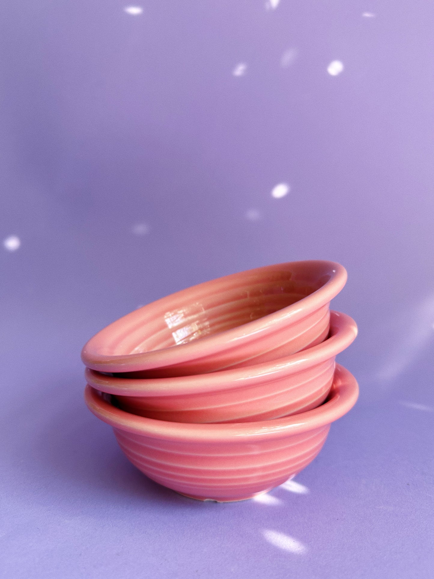 Set Of 3 Fiesta Fiestaware Peony Pink Fruit Berry Salsa Bowls