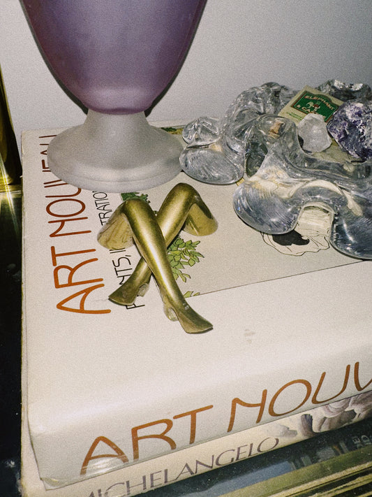 Vintage Heavy Brass Leg Bottle Opener