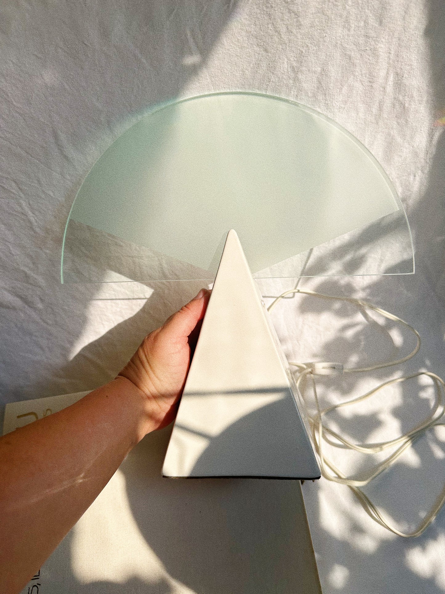 Post Modern Deco Revival Glass / Frosted Glass / Ceramic Table Lamp