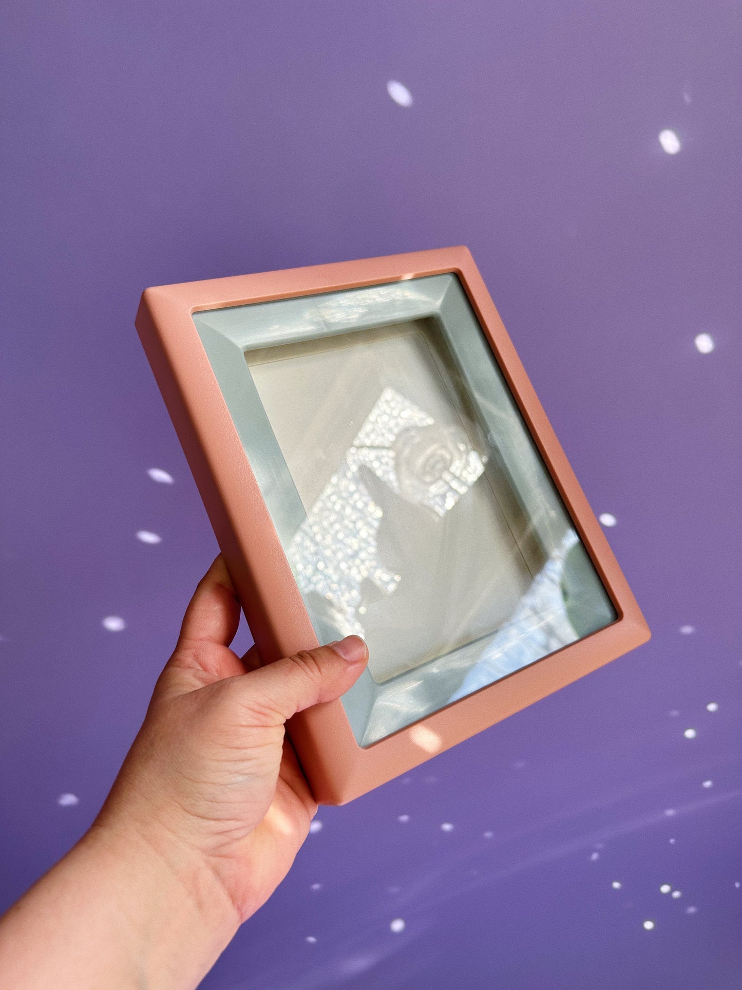 Vintage Post Modern Satin Rose Light Up Framelight