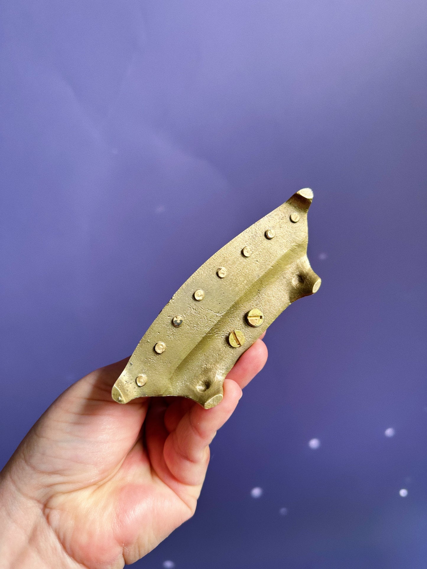 Small Brass Flame Menorah Hanukkah