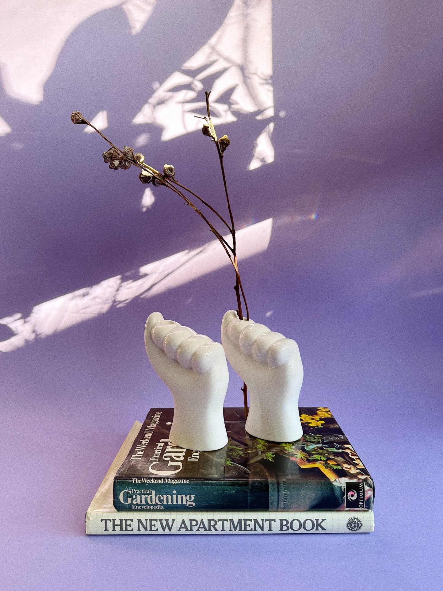 Vintage 1980s Ceramic Fist Sculpture